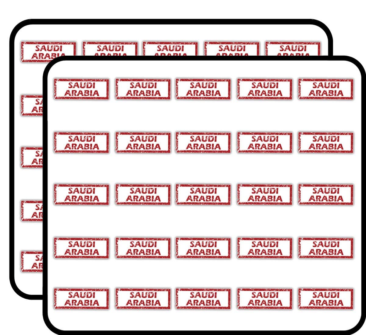 - Saudi Arabia Grunge Stamp Travel Decorative Scrapbooking Sticker Waterproof Vinyl Stickers for Water Bottle, Laptop & Phone Case – 50 Pack