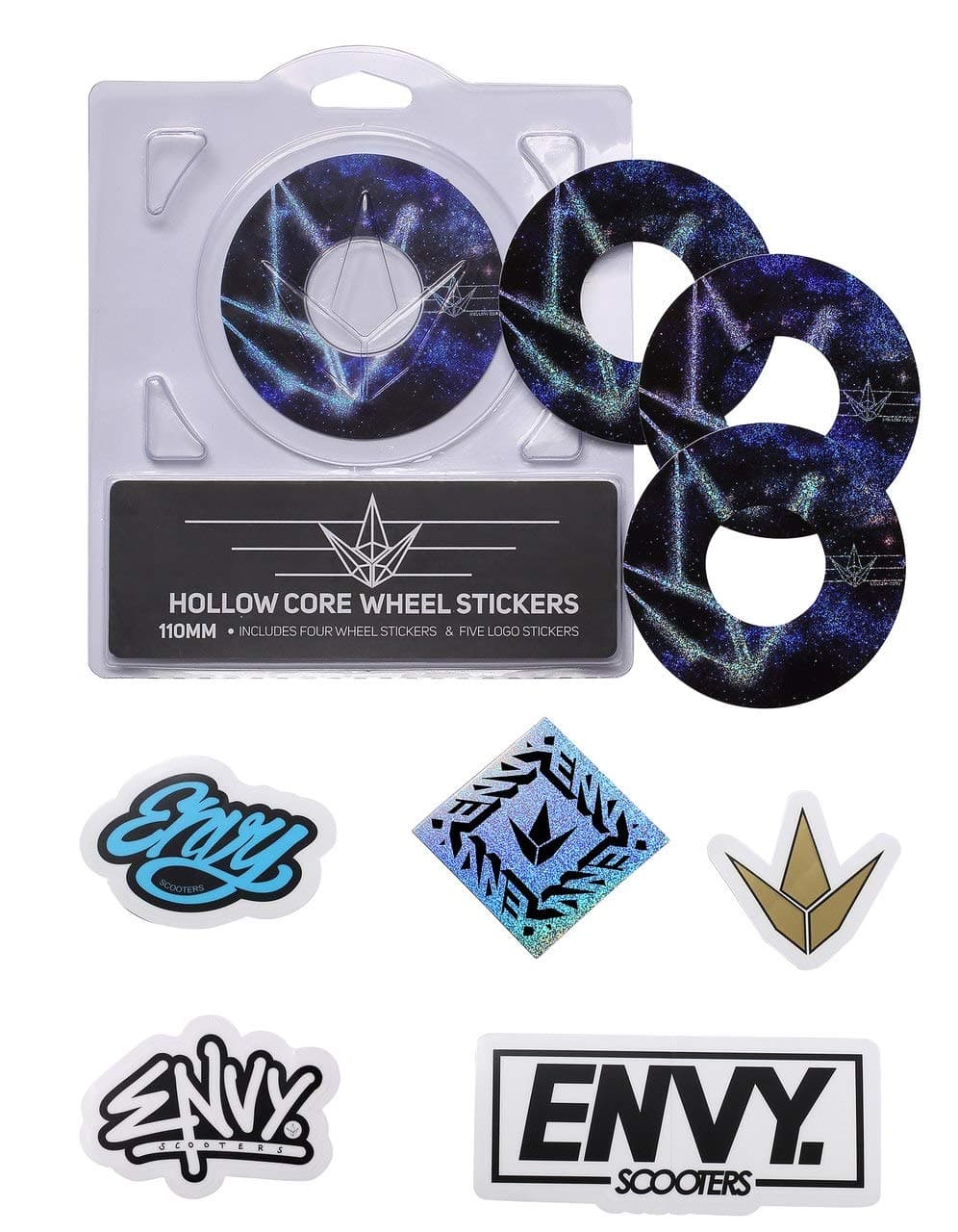 Envy Scooters 110mm Wheel Stickers - Galaxy