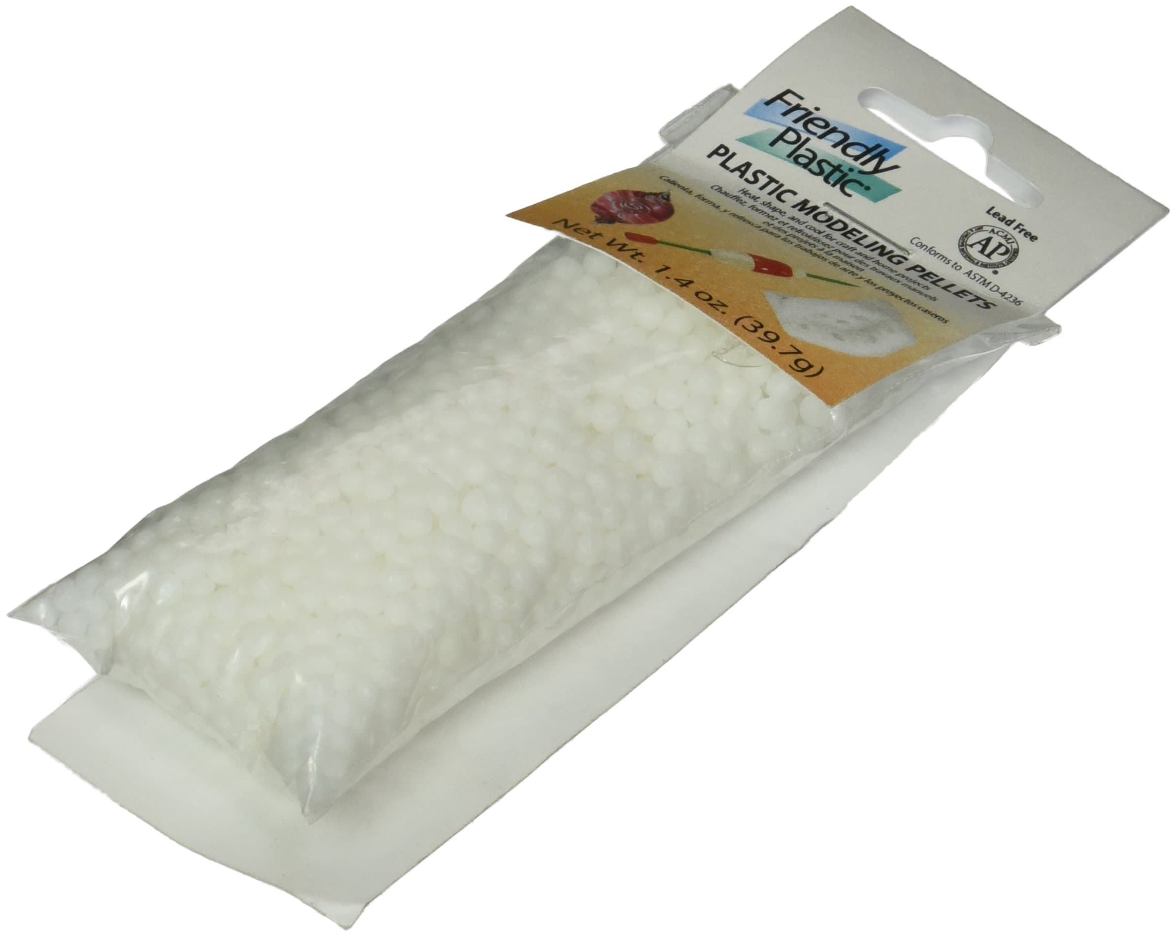 AMACO Friendly Plastic Pellets, 1.4-Ounce/Pkg, Ivory