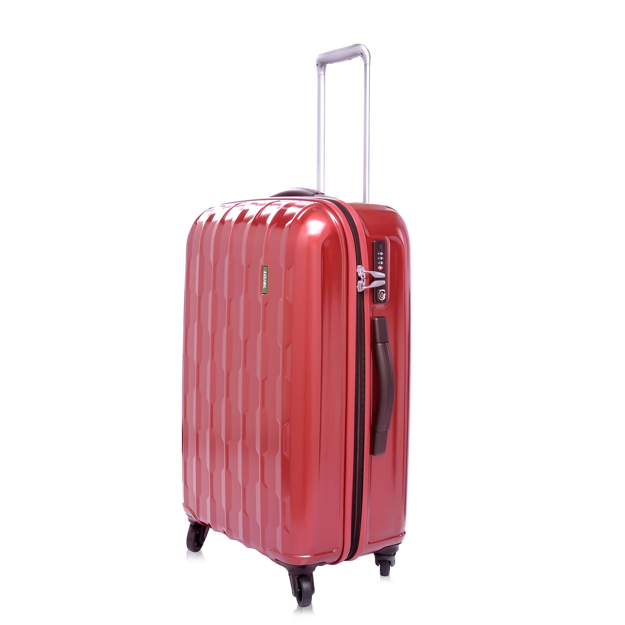 Lojel Arrowhead Polycarbonate 24-inch Upright Spinner Luggage, Burgundy, 26 Inch