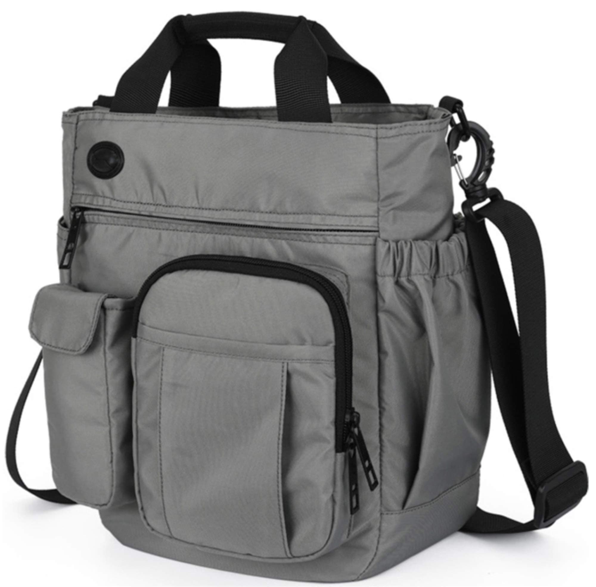 Scioltoo Messenger Bag For Women 14 In Travel Laptop Book Bag Nylon Shoulder Purse Day Bag Medium Commuter Bag Man Bags Cross Body For Work School Travel Grey A-Grey