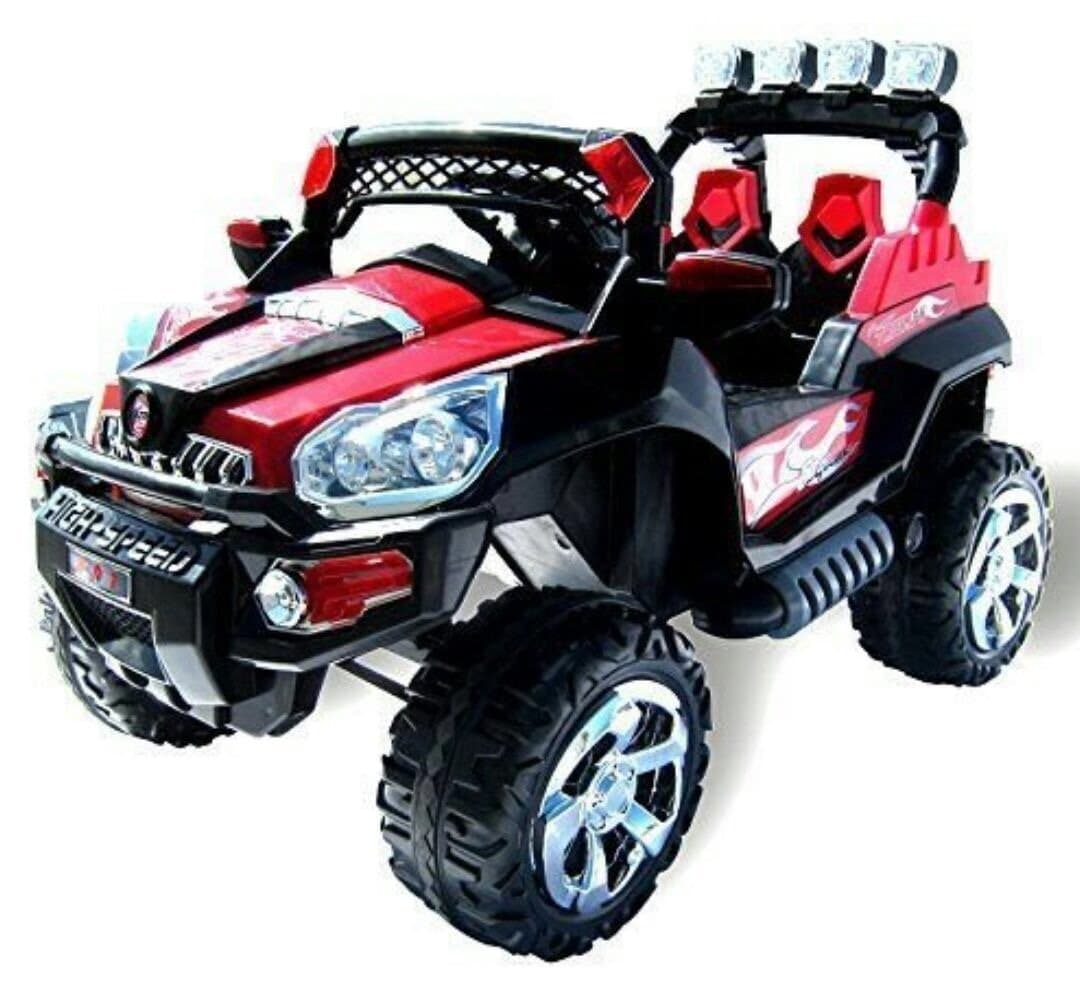 Toys & Motorades 2 Seater Heavy Duty Big Size Kids Ride Jeep - Red & Black