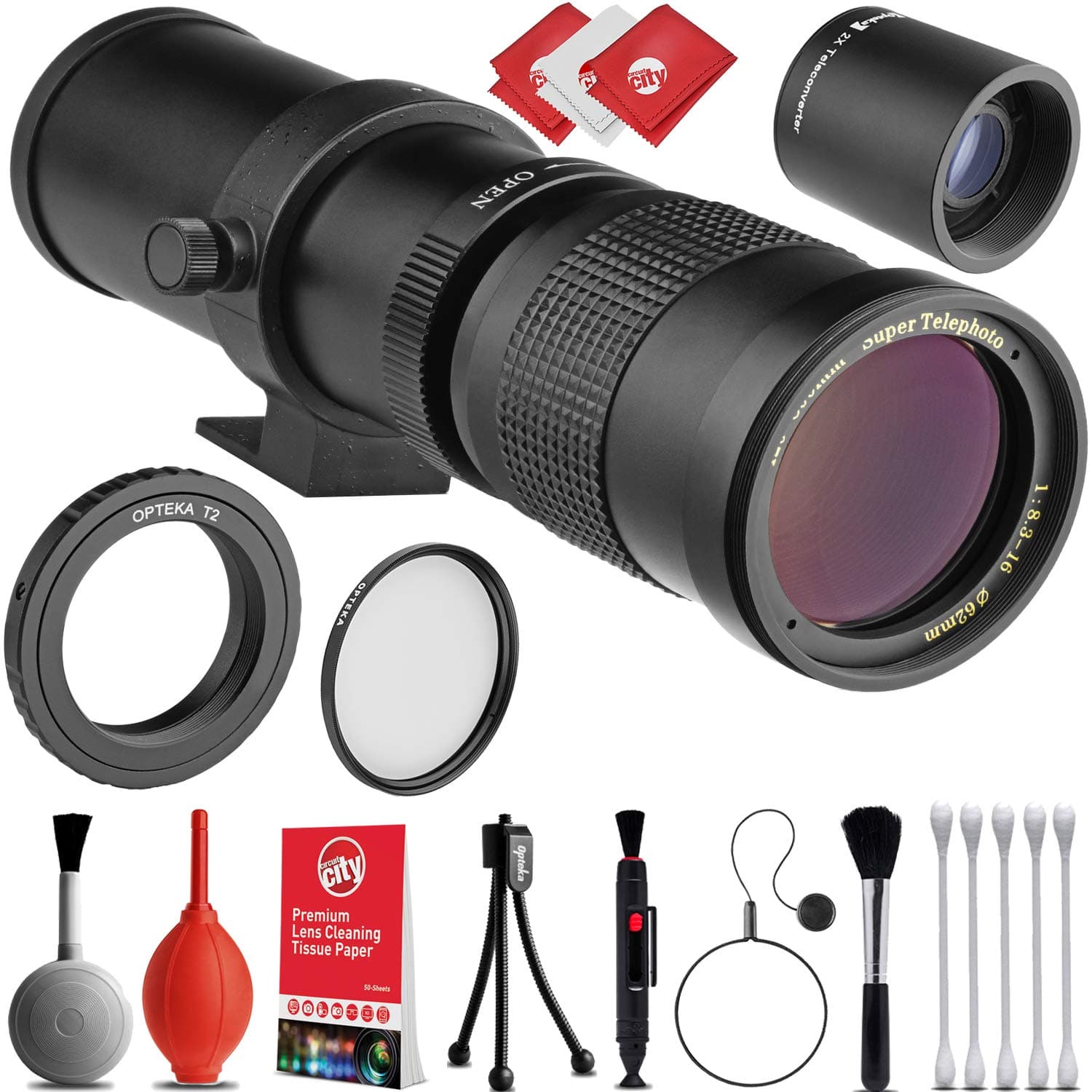 Digitalmate 420-1600mm Telephoto Zoom Sports & Wild Life Lens w/ 20PC Bundle for Nikon D7500 D7200 D7100 D500 D5600 D5500 D5300 D5200 D3400 D3300 D610 D750 D810 Digital SLR Cameras