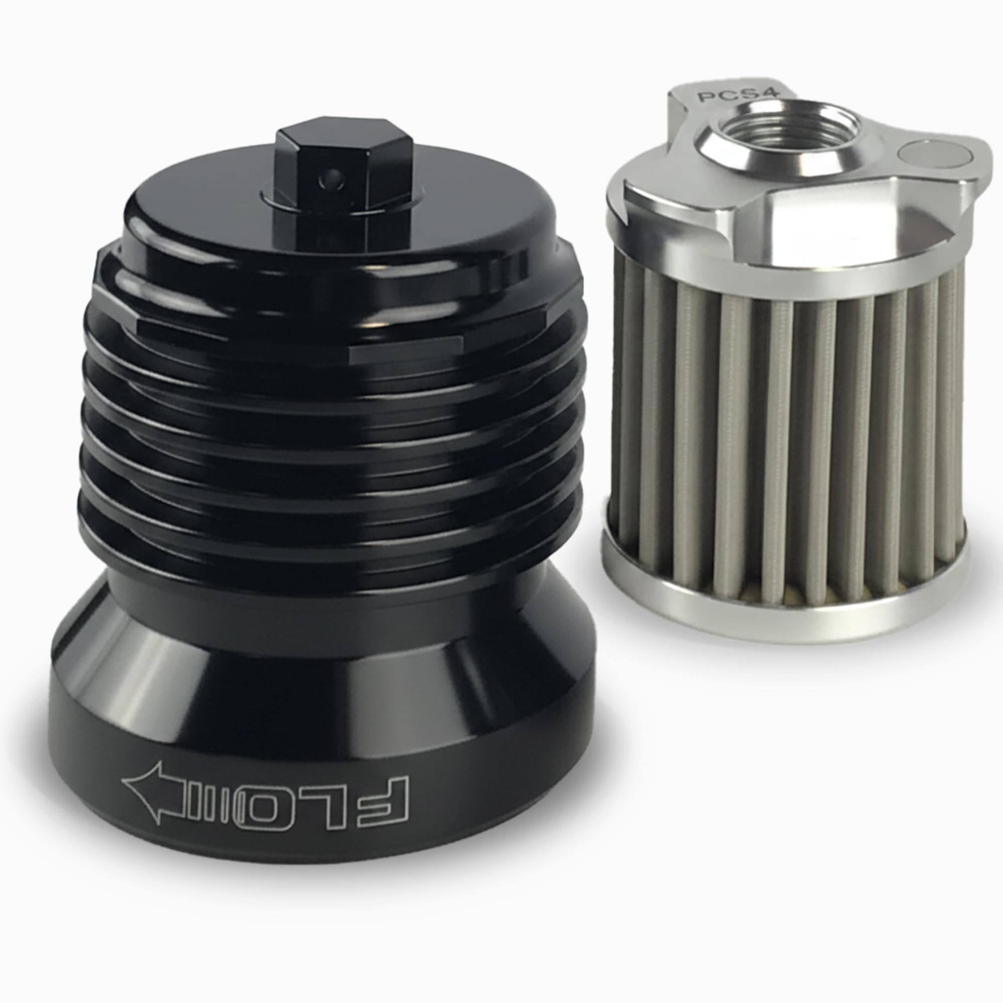 PC Racing FLO Reusable Spin-On Oil Filter PCS4B – “Black Anodized Fins, High-Flow Filter for Harley Touring, Street Glide, Road Glide, Road King, Bagger, Twin Cam & Milwaukee-Eight Engines