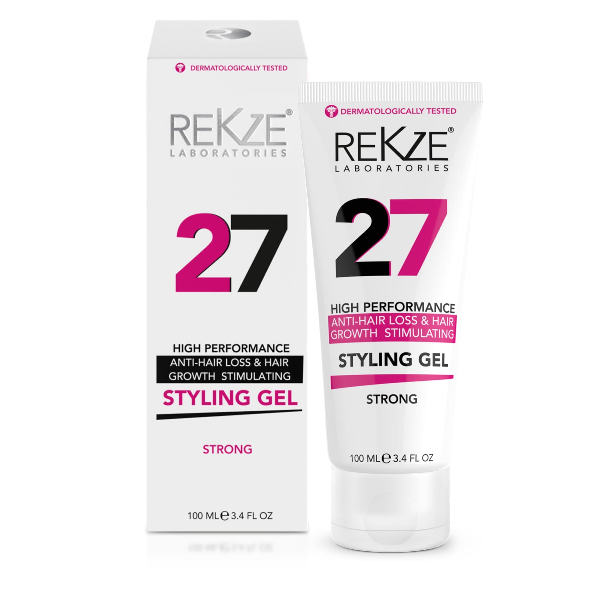REKZE27 Styling Gel w/Unique Premium Hold Strong Formula for Hair Thickening, Anti-Hair Loss & Thinning Hair - Hair Protection, Reduces Breakage For Men & Women