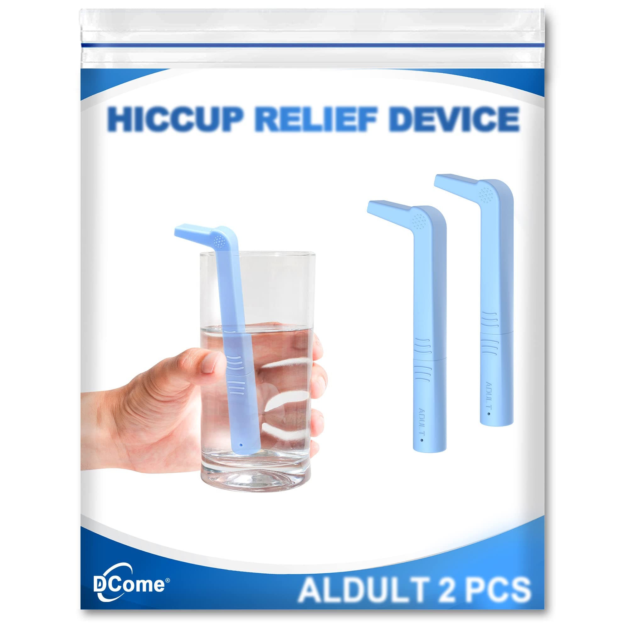Natural Hiccup Straws to Make Hiccups Go Away Efficiently, With A Carrying Bag(Adults, Pack of 2)