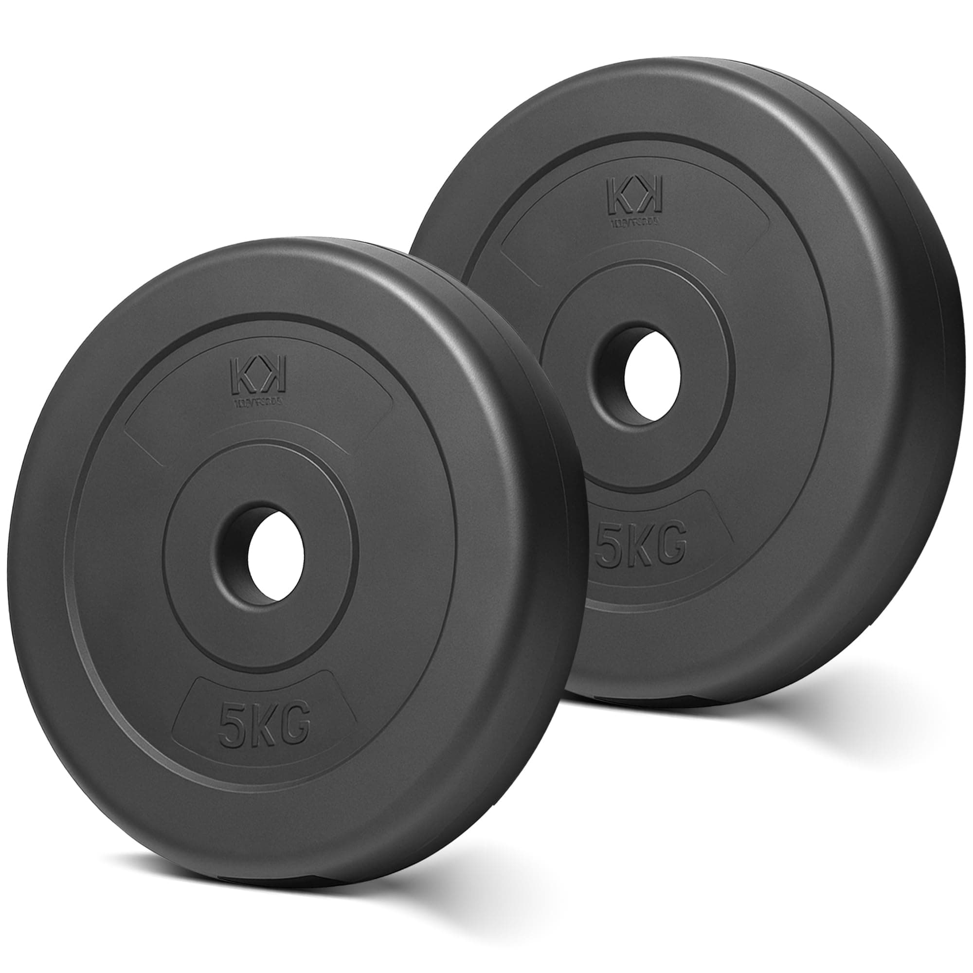 – KK Vinyl Weight Plate Set. 1 Inch Vinyl Weight Disc Pair. 2 x 2.5kg, 5kg or 10kg Barbell Weight Plates. Dumbbell Plates for Home or Gym Training or Weightlifting.