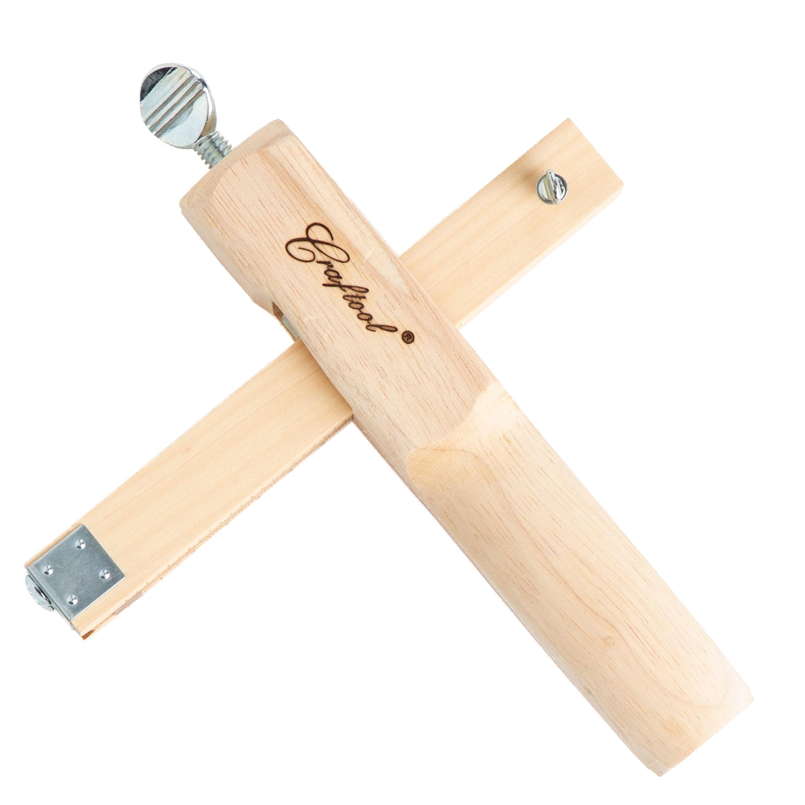 Tandy Leather Craftool Strap Cutter - Easy Width Adjustment for Uniform Straps Belts and Handles - Controlled Manual Cutting for Craft Leatherwork - Natural Wood