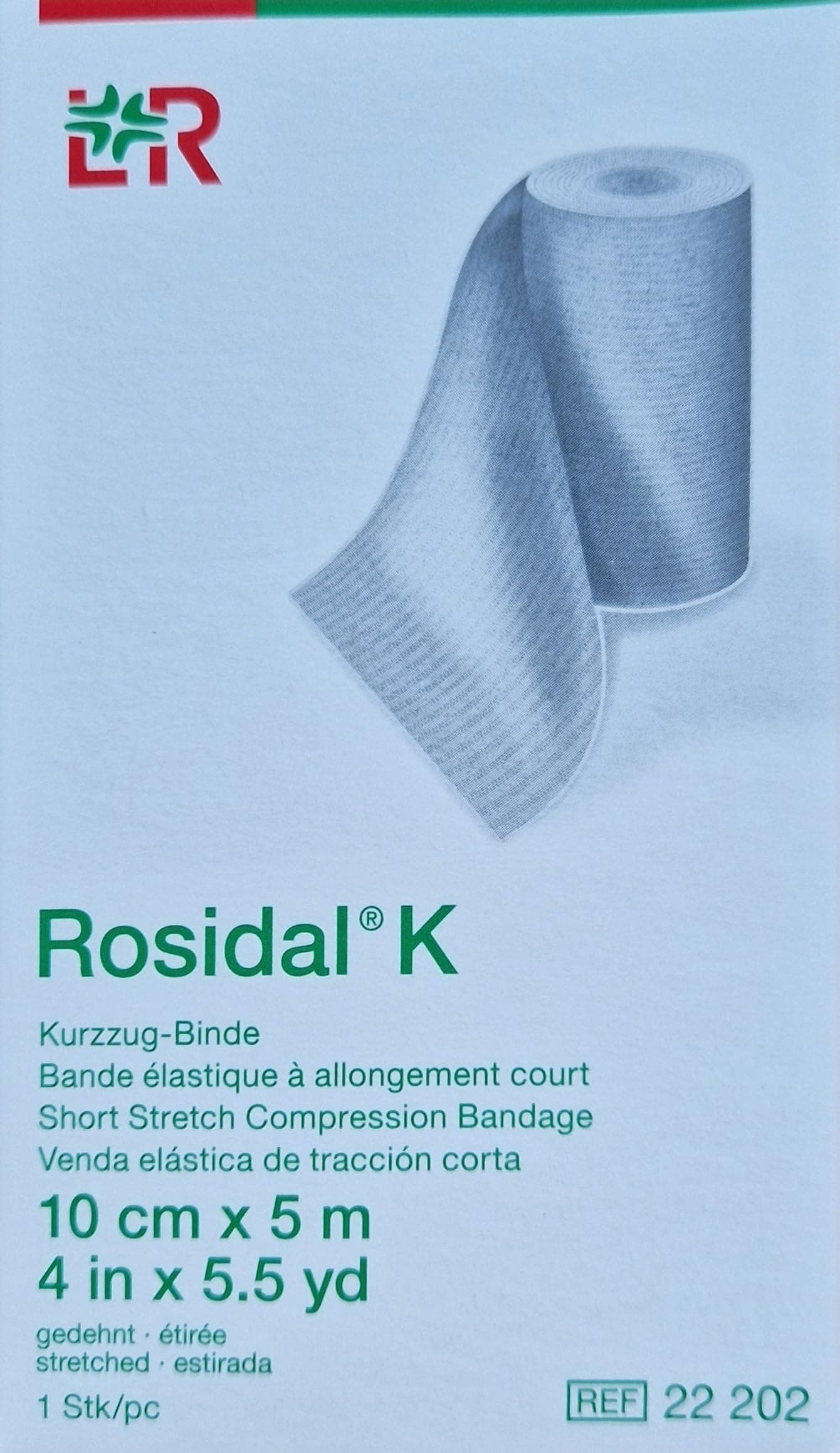 Lohmann & Rauscher Rosidal K Short Pull Bandage 10 cm x 5 m (Pack of 1)