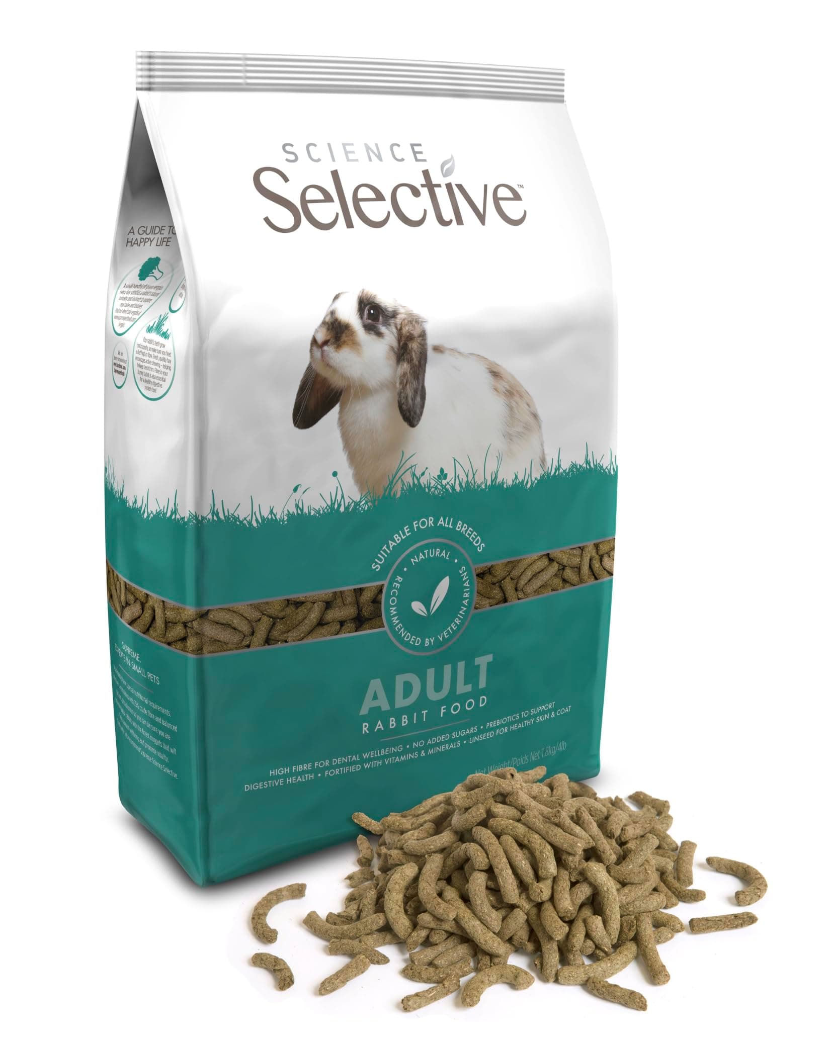 Science Selective Adult Rabbit Food 4lbs, Brown, 4 Pound (Pack of 1)
