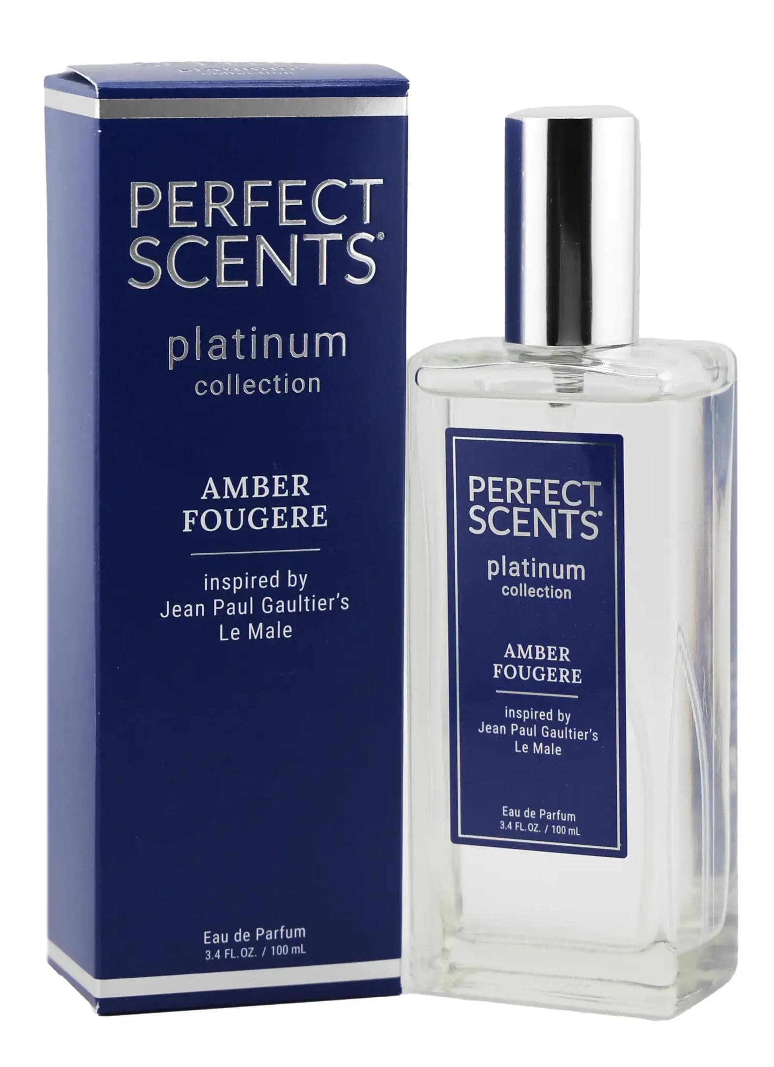Perfect Scents Fragrances | Inspired by Jean Paul Gaultier’s Le Male | Platinum Collection | Amber Fougere | Men’s Eau de Parfum | Vegan, Paraben & Phthalate Free | Never Tested on Animals | 3.4 Fl Oz