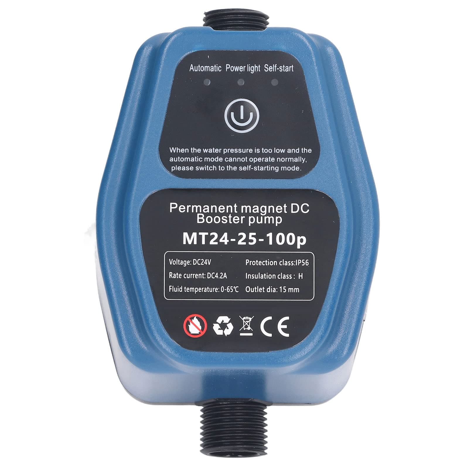 Ejoyous Shower Power Booster Pump, 24V Hot Cold Water Pressure Booster Pump for Home Automatic Shower Pump, for Mains Tap Shower Garden Hose Irrigation Bathroom Shower (UK Plug 100‑240V)