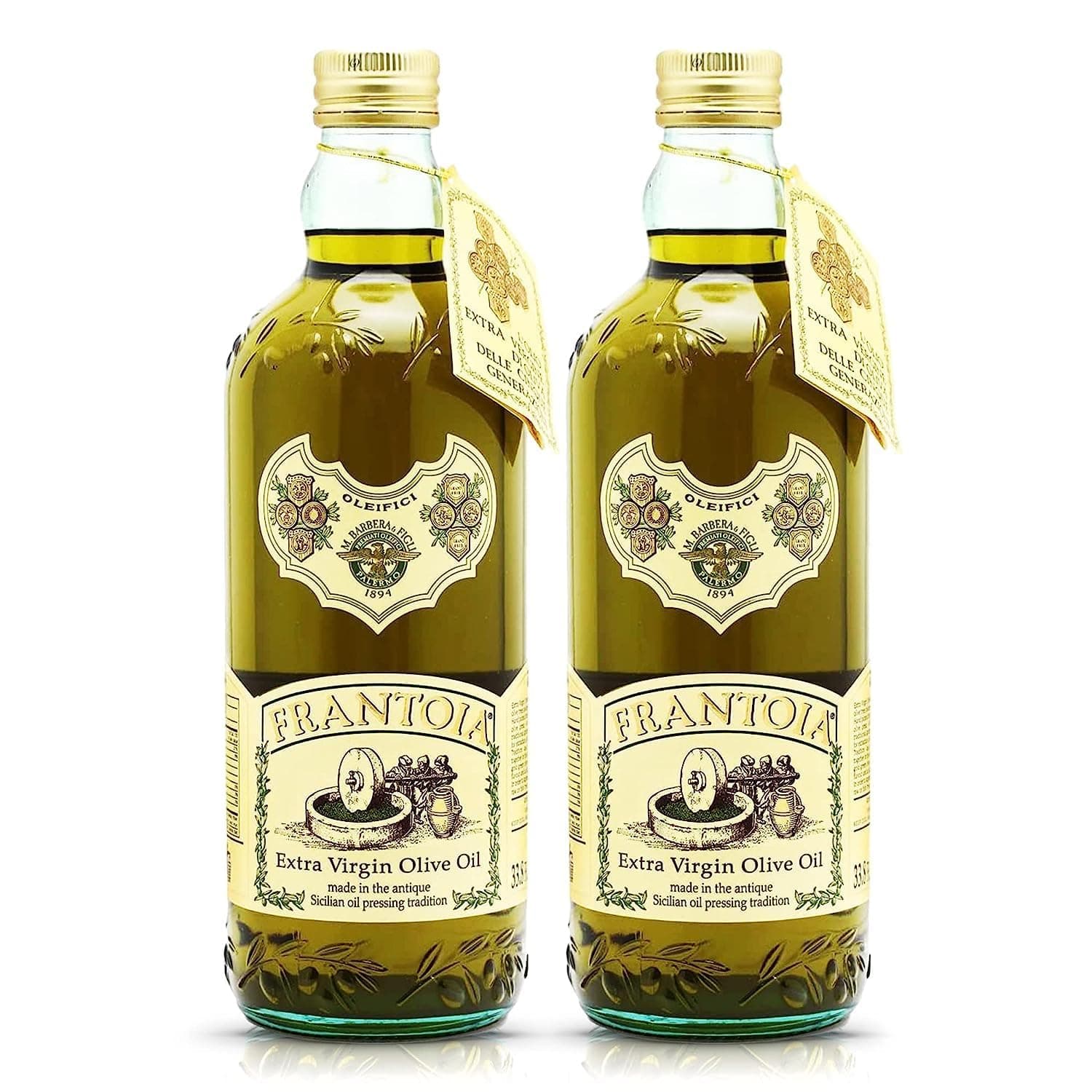 Barbera Frantoia Sicilian Extra Virgin Olive Oil, 33.8-Ounce (Pack of 2) by AAB Gourmet Food, Inc (Pasta & Cheese) - DROPSHIP