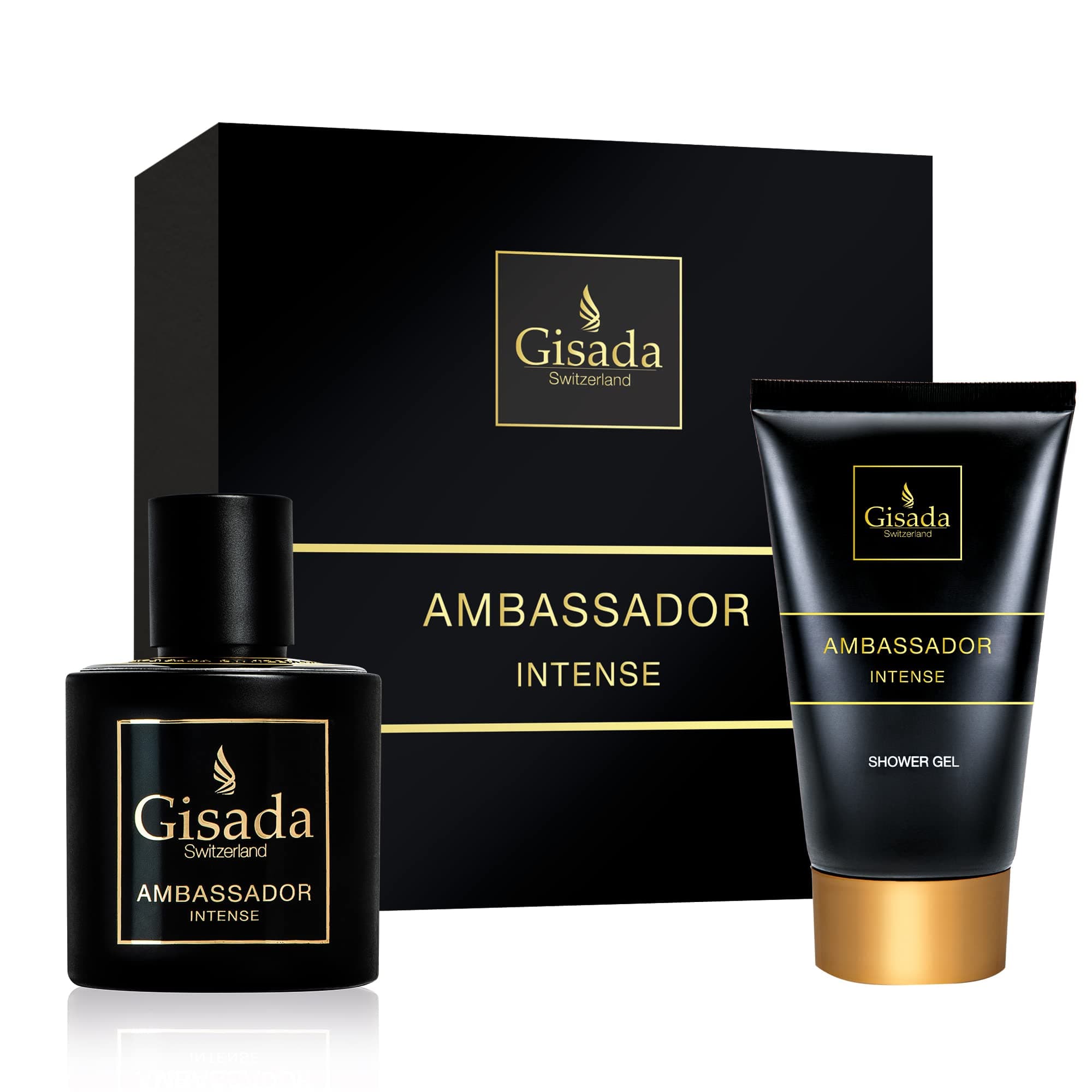 Ambassador Intense Set | Gift Set | Eau de Parfum 50 ml & Shower Gel 100 ml | Spicy, Fresh and Very Vibrant Men's Fragrance
