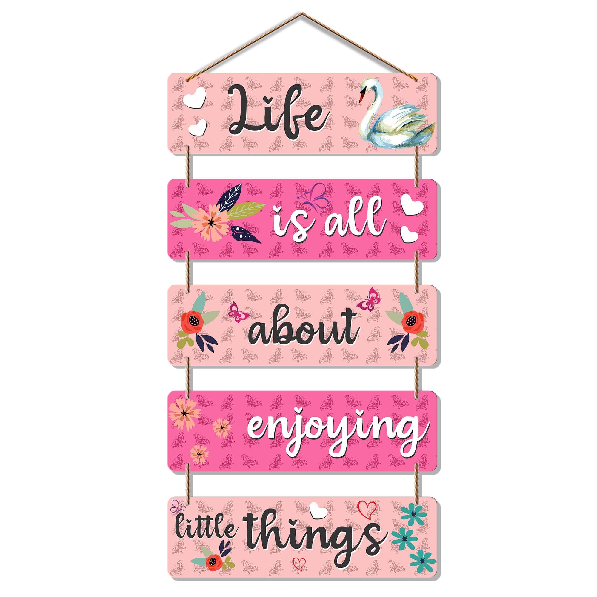 Artvibes Welcome Home Quote Decorative Wall Art MDF Wooden Wall Hanger for Living Room | Bedroom | Gifts | Decorative Items for Home | Artworks Wall Hangings Ornaments (WH_6210NN)
