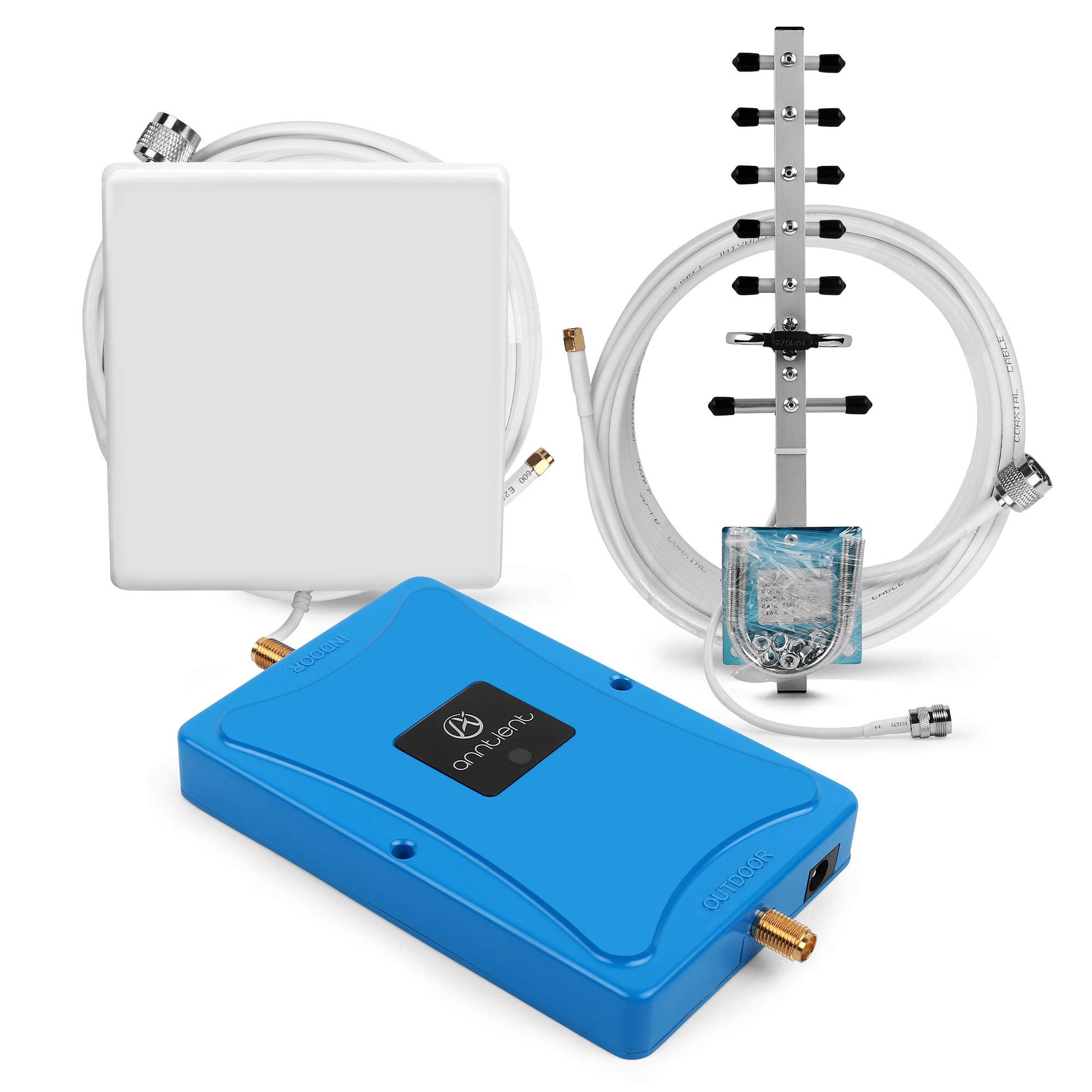 ANNTLENT 70dB Home Cell Phone Signal Booster 1700/2100MHz Band 4 Mobile Repeater for T-Mobile 3G/4G with High Gain Panel/Yagi Antennas
