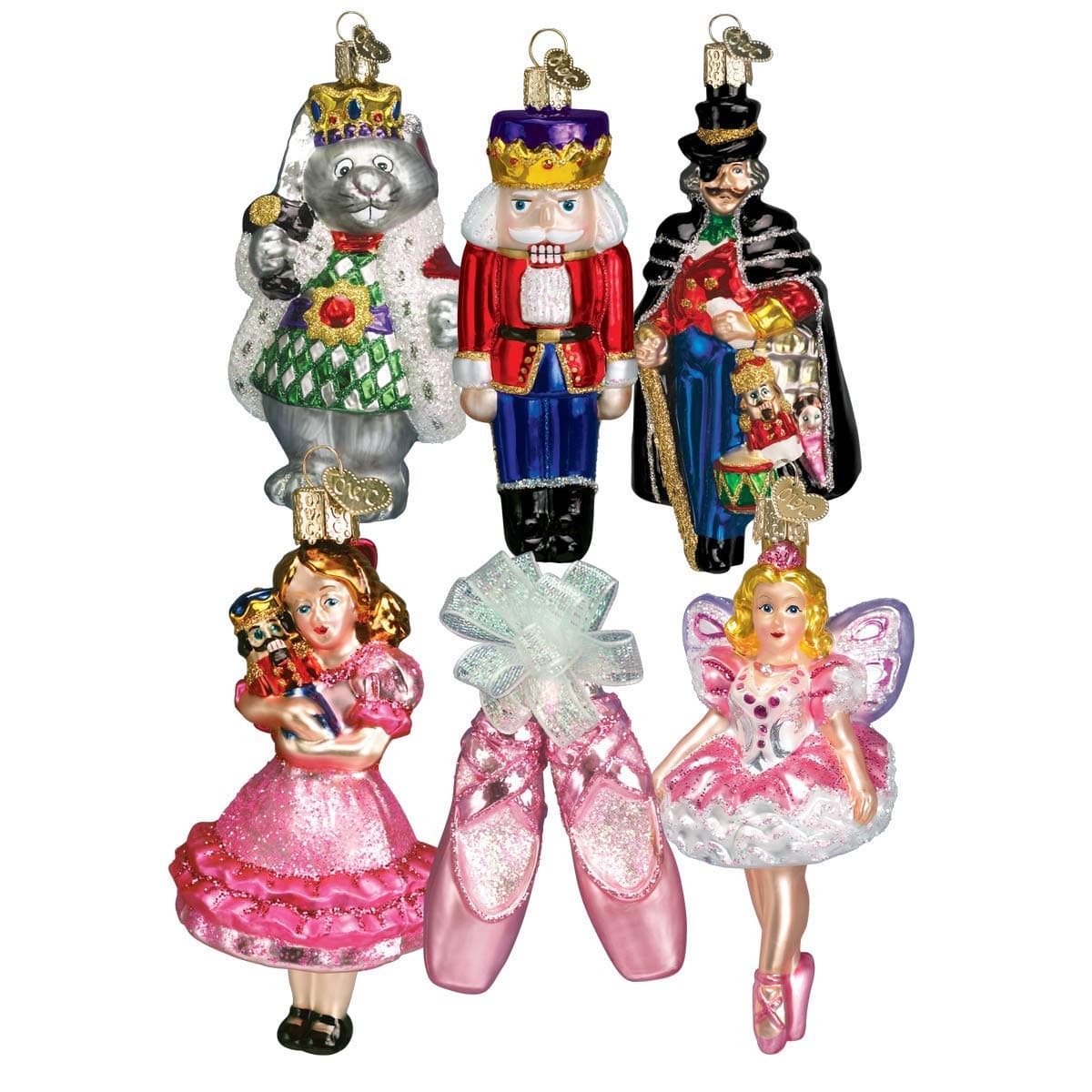 Nutcracker Suite Keepsake Box Set Glass Blown Ornament for Christmas Tree, Handcrafted Holiday Decoration, Holiday Collection