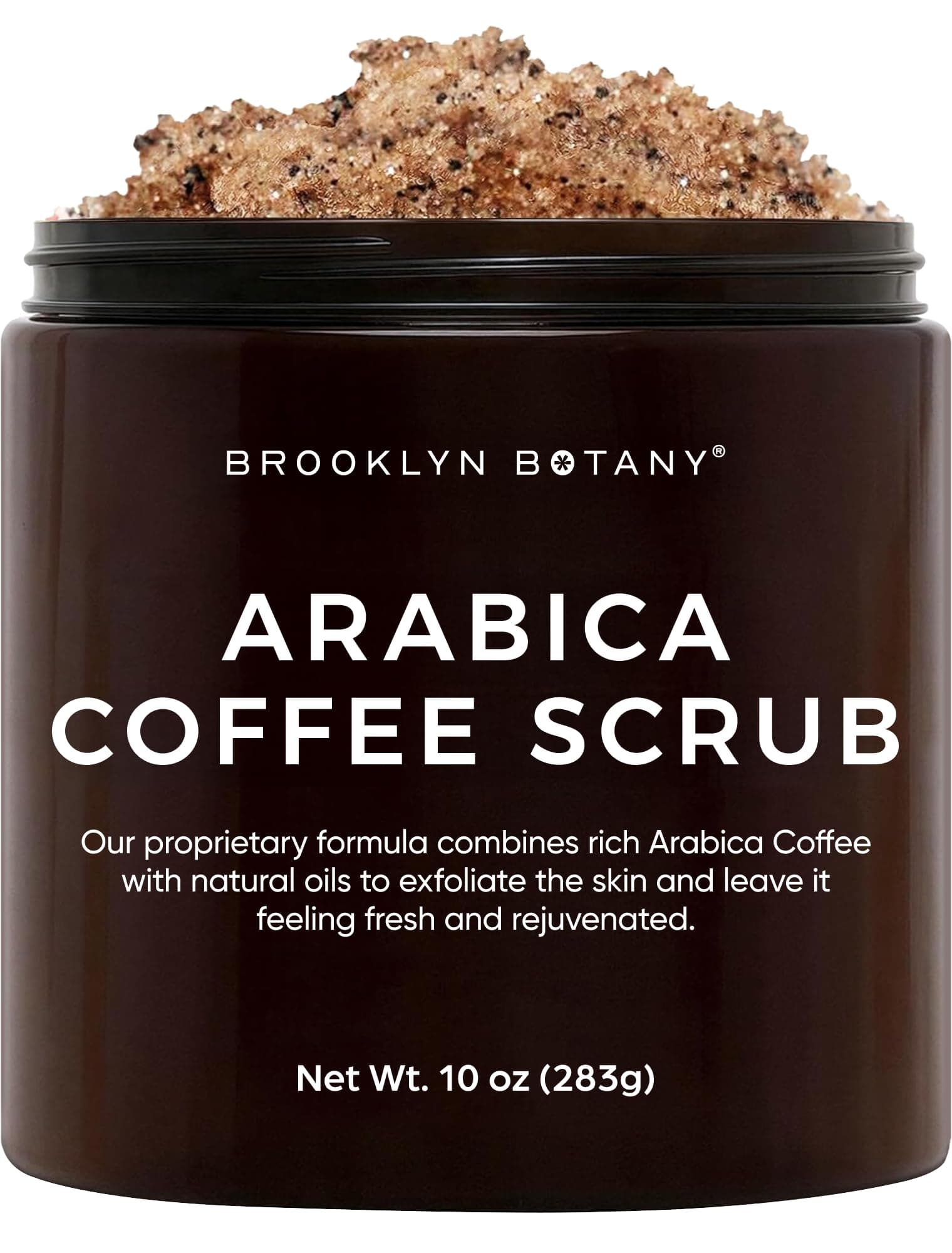Arabica Coffee Body Scrub & Face Scrub - 100% Natural - Coconut and Shea Butter - Best Anti Cellulite & Strtch Mark Treatment, Spider Vein Theraphy for Varicose Veins & Eczema- 10 oz