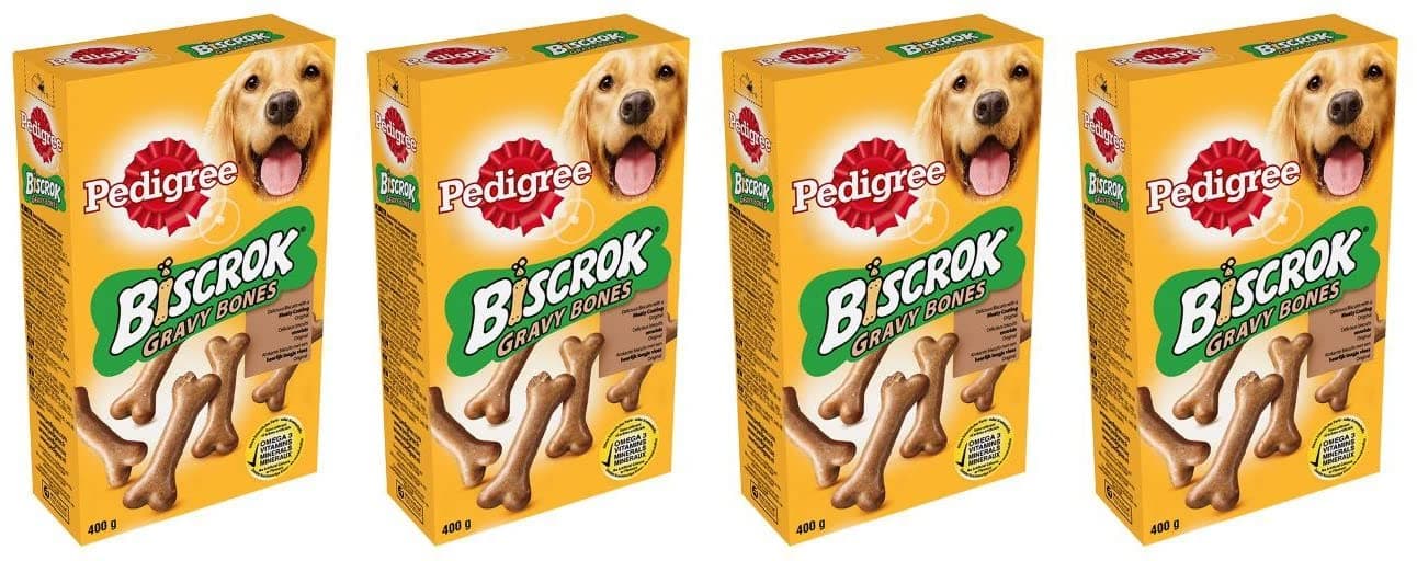 Pedigree Biscrok Gravy Bone Dog Biscuits 400g (PACK OF 4)