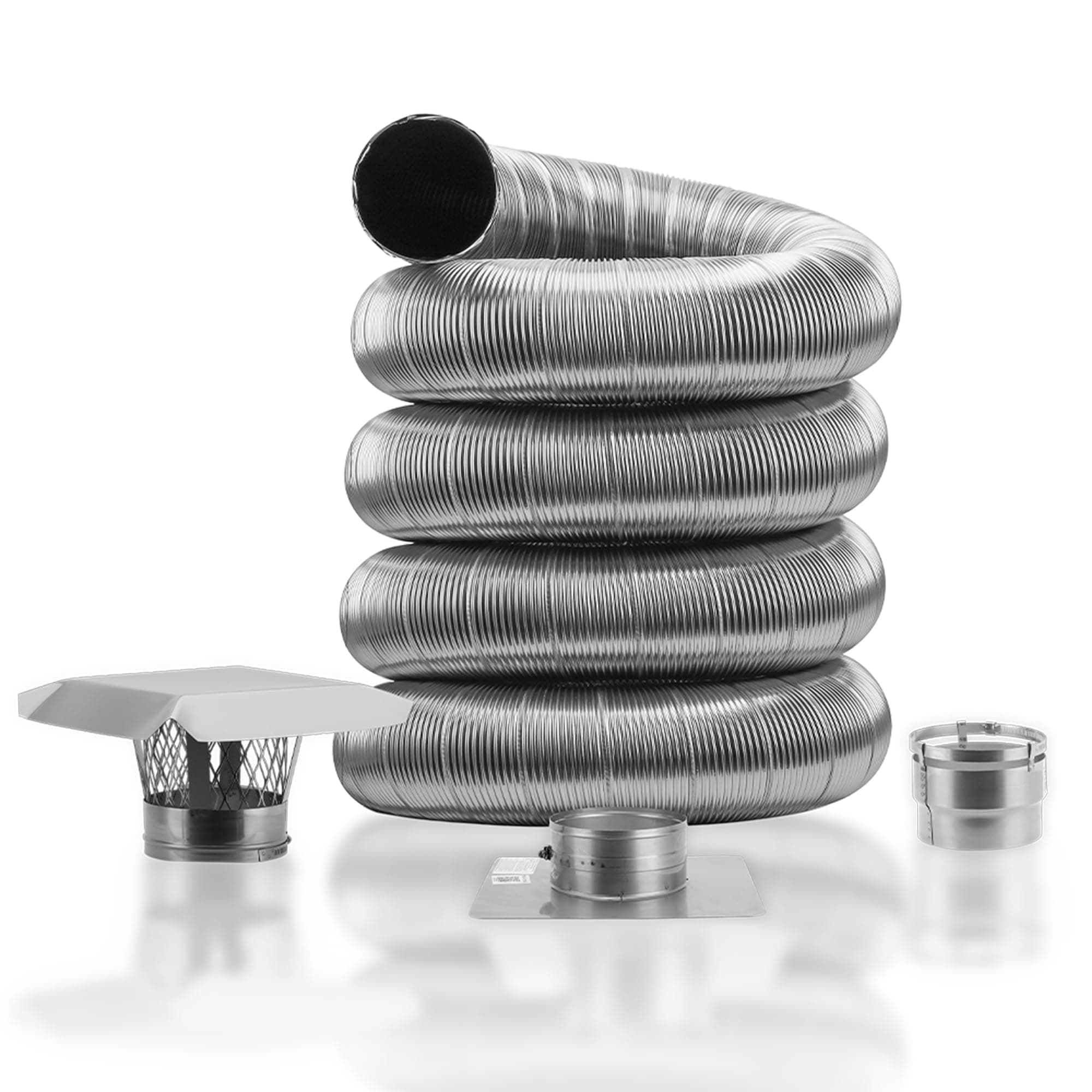 Basic Flexible Chimney Liner Insert Kit - 3 Inch x 20 Feet