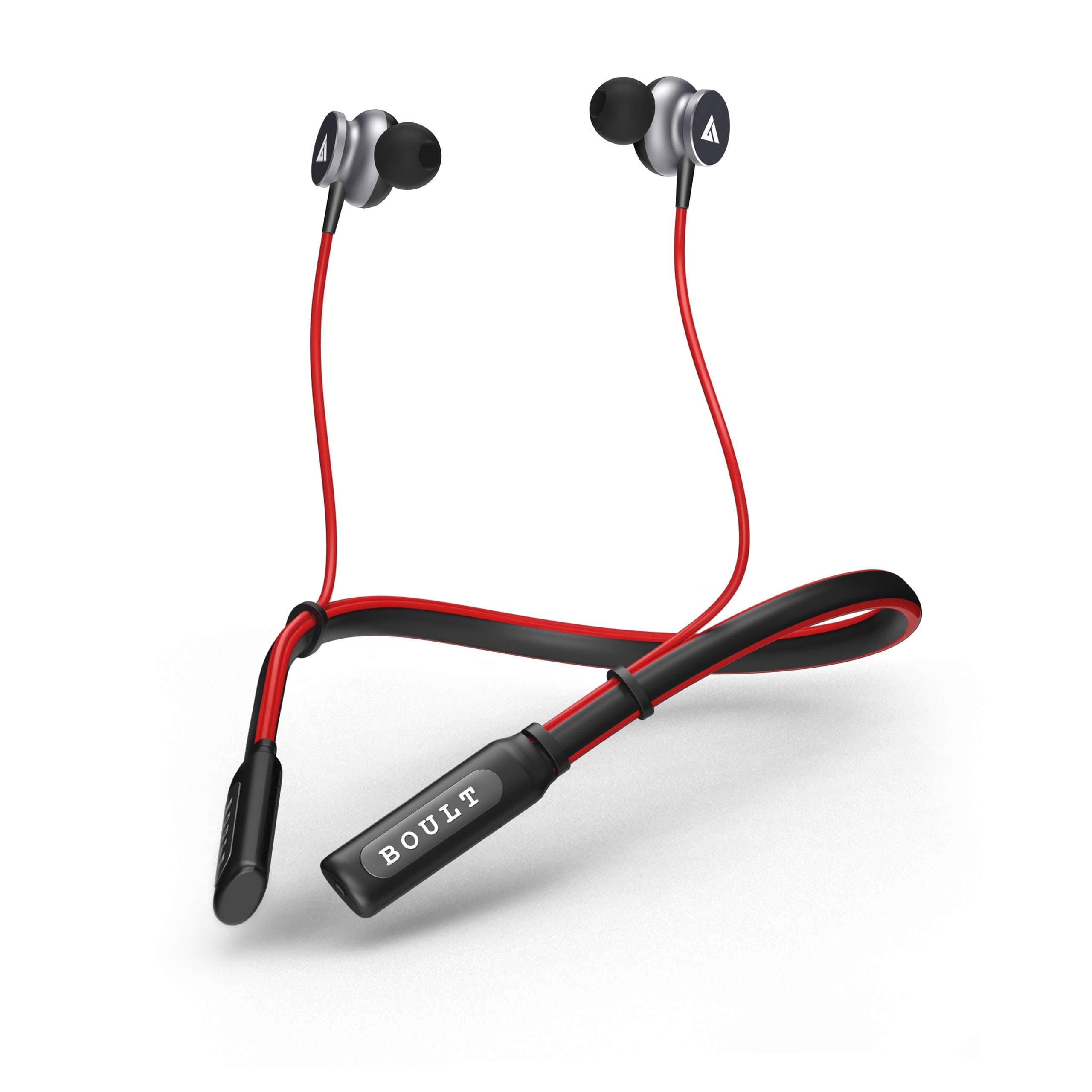 Boult Audio Probass Curve with 12H Playtime, 24H Standby, Inline Controls, Lightning Fast Charging, BoomX™ Tech Bass, Magnetic Drivers, IPX5 Water Resistance Bluetooth Neckband with Mic (Red)