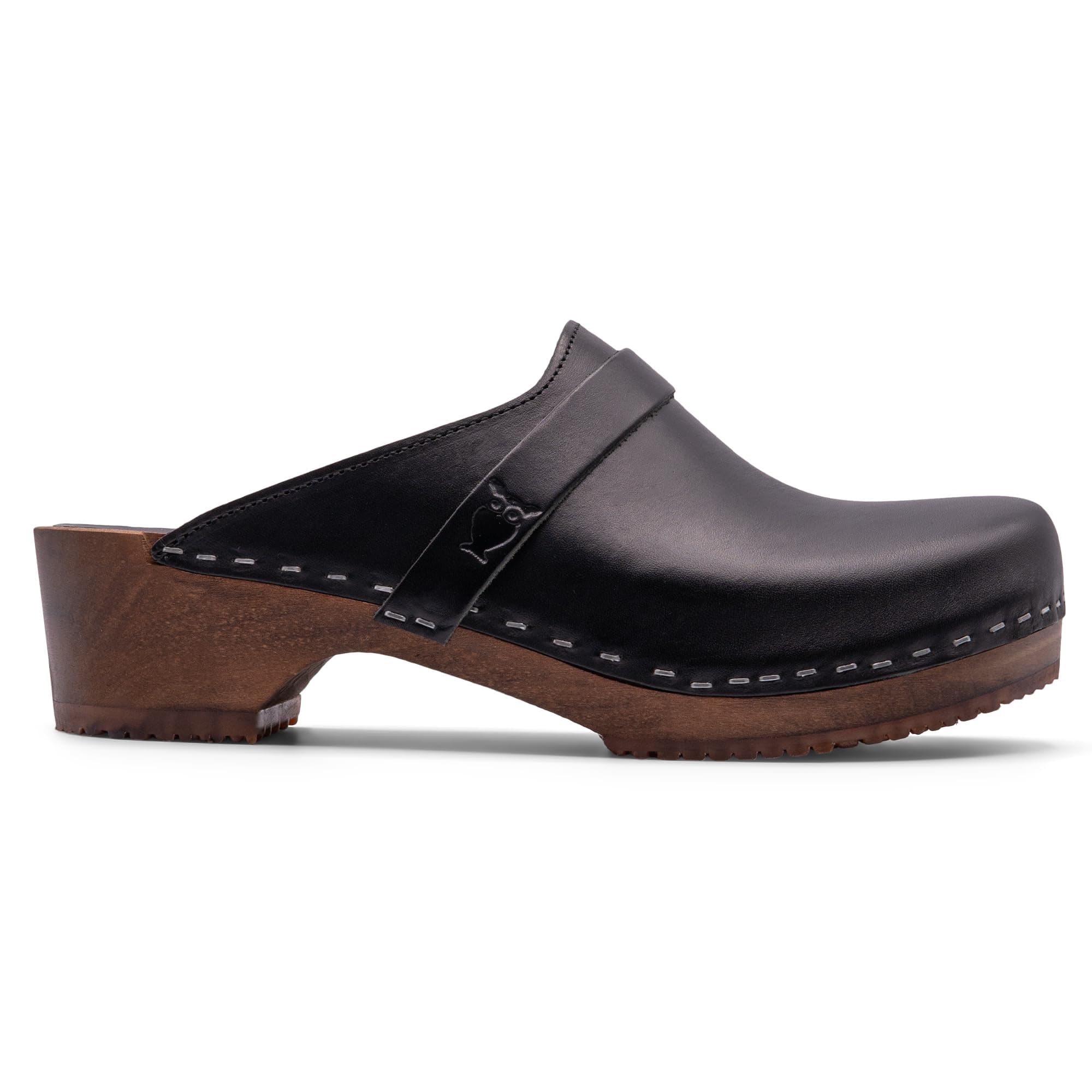 Handmade Swedish Wood Clogs for Men, Low Heel Mule | Malmö