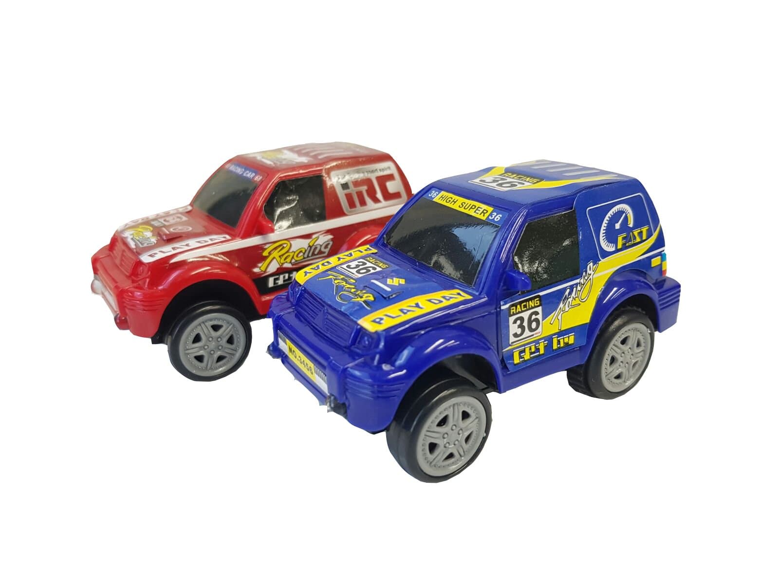 Children Kids Fun Flexible Variable Track Set Replacement 2 x Cars Battery Operated (Red & Blue) Cars