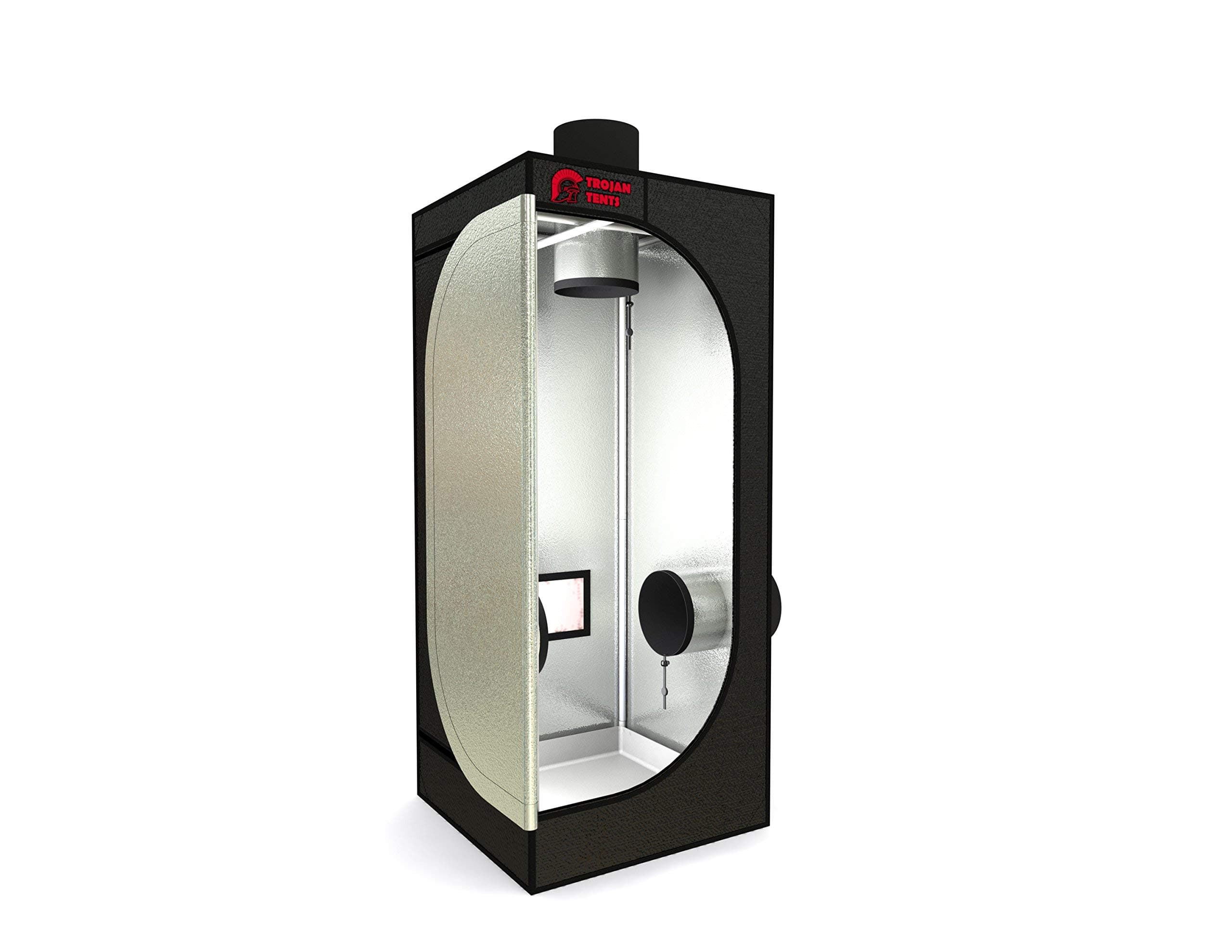 Trojan, Hydroponic Indoor Hydro Light Box Grow Tent, Silver, TS2412