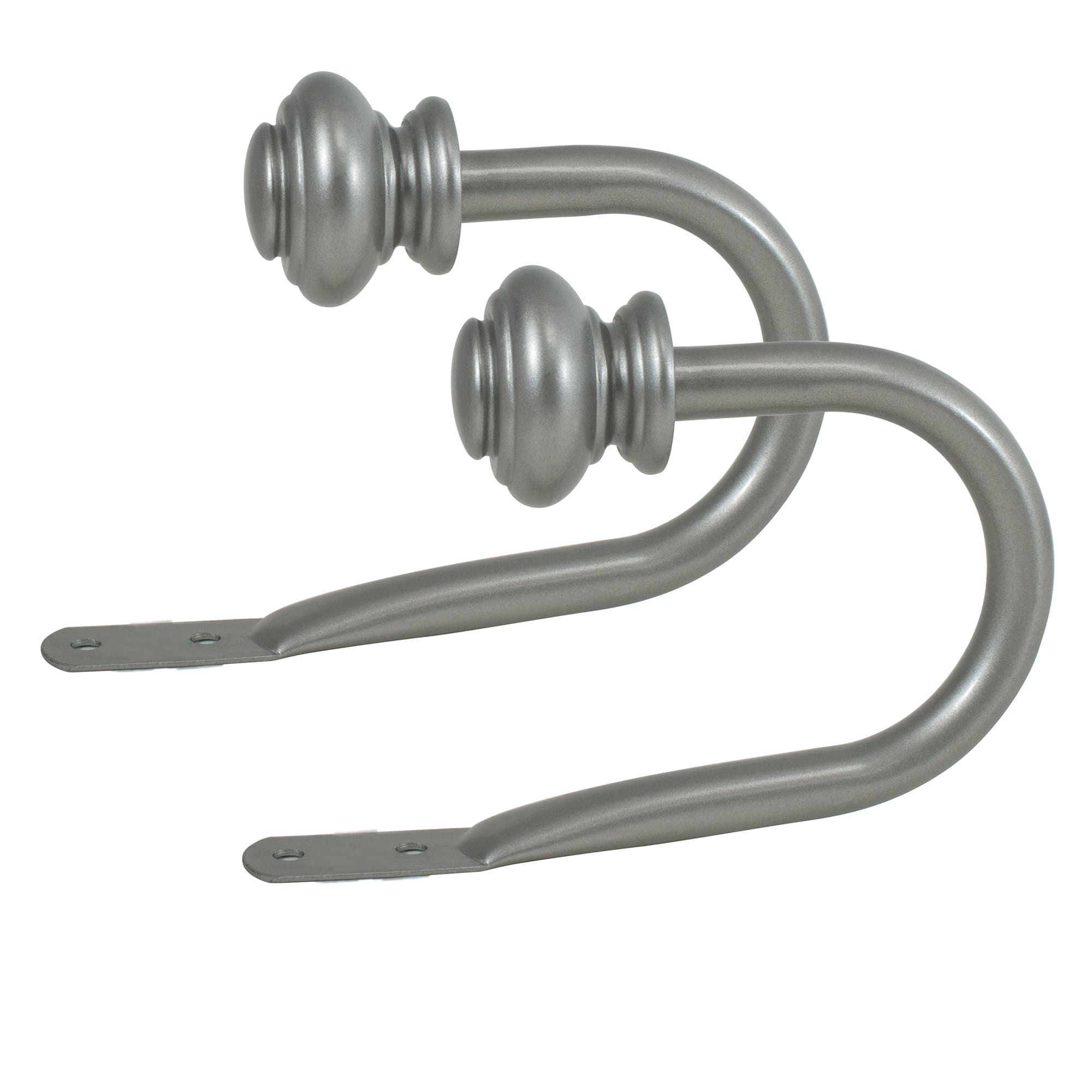 Decopolitan Urn Holdback Pair for Draperies, 1-Inch, New Antique Silver