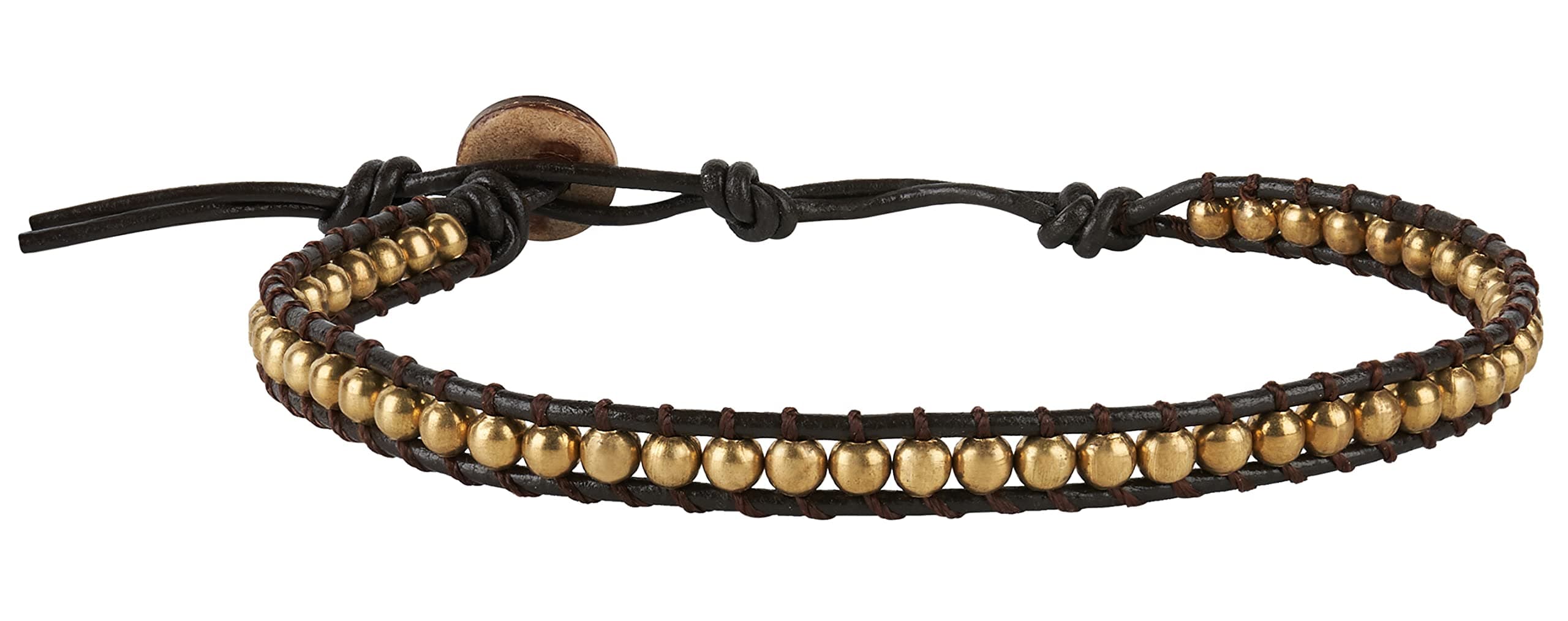 88 INFINITYEE888 Men Anklet Round Brass Bead Ankle bracelet 10-10.5 inches woven Leather cord beautiful handmade hippie bohemian by Infinityee, 10 inches, Brass, no gemstone