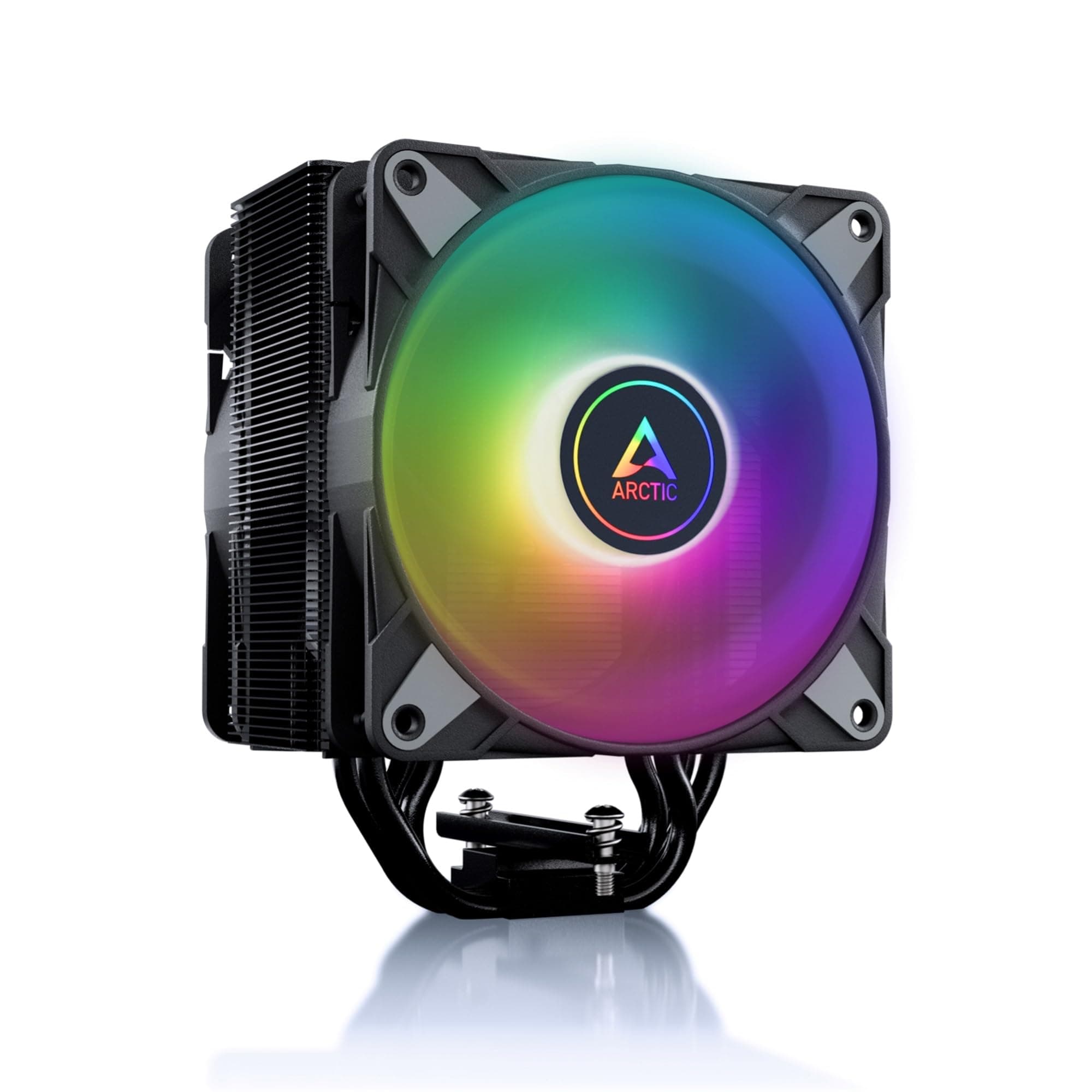 Freezer 36 A-RGB - Single Tower CPU Fan with Push-Pull, Two 120mm P Fans with Optimized Pressure, Fluid Dynamic Bearing, 200-2000 RPM, 4 Heatpipes, Incl. MX-6 - Black