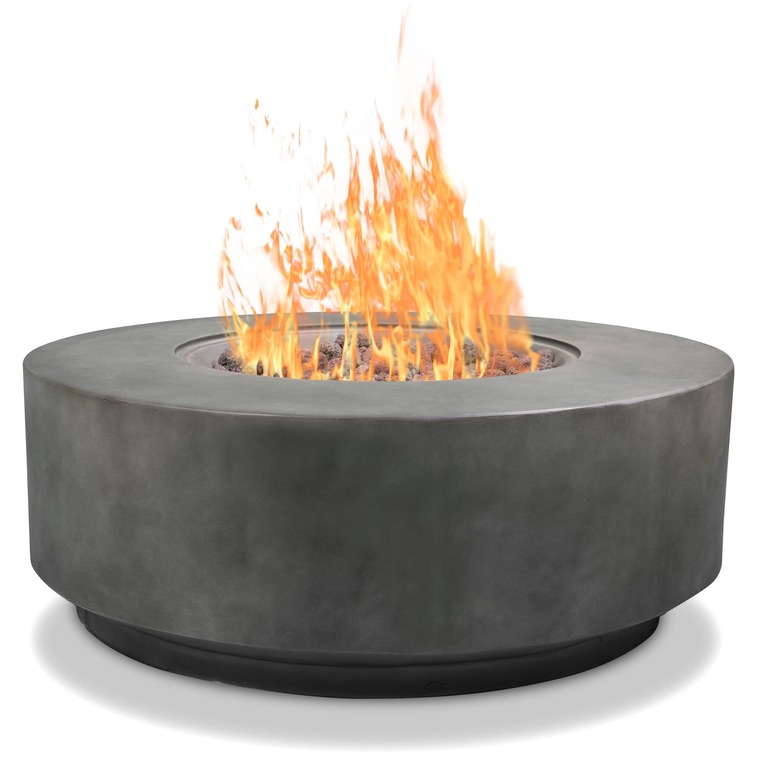 Centurion Supports FUSION Dark Grey Lavish Garden & Patio Gas Fire Pit with Eco-Stone Finish - Fully Assembled