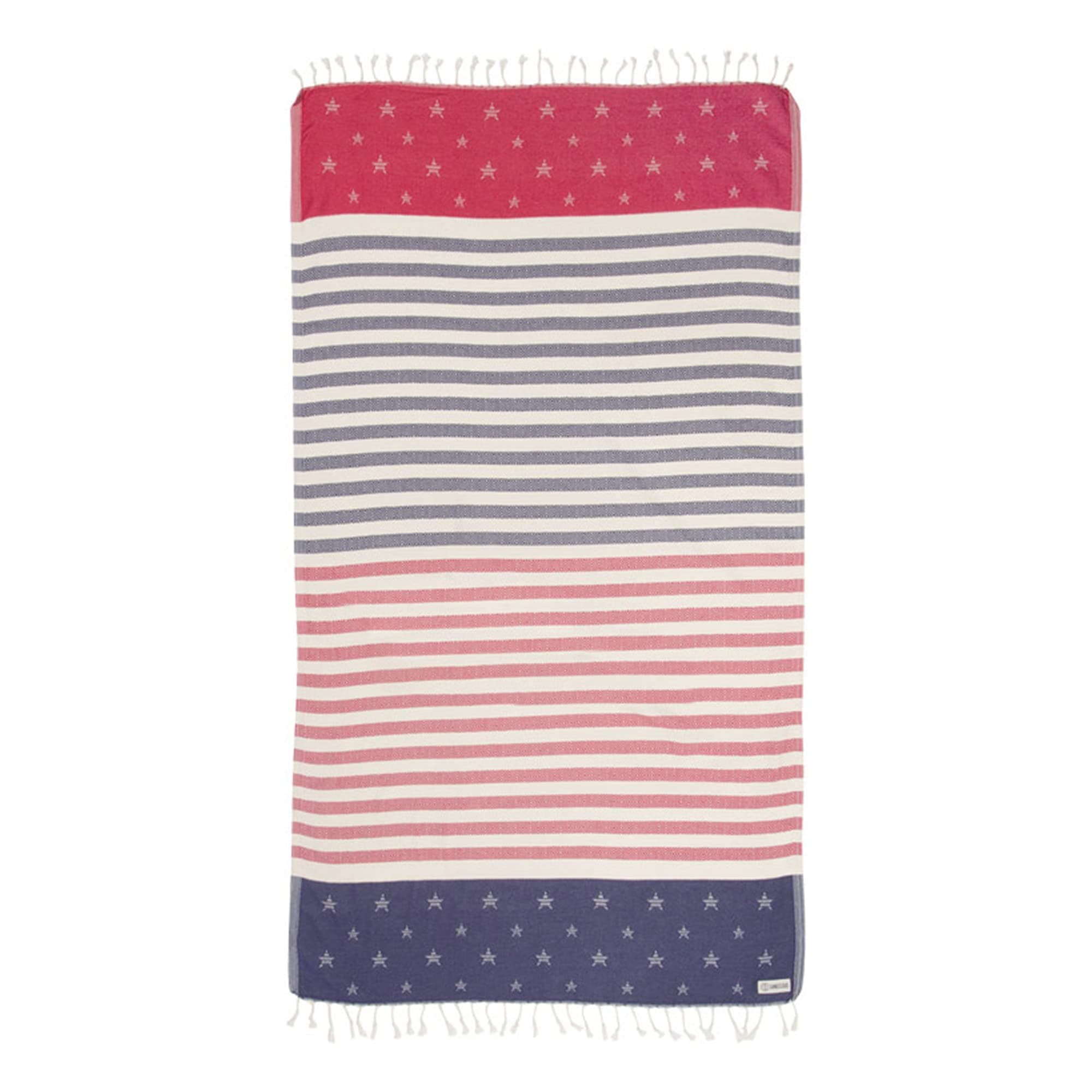 Sand Cloud Beach Towel - Sand Free - 100% Organic Turkish Cotton Yarn - Quick Dry Towel for Beach, Picnic, Blanket or Bath - As Seen on Shark Tank - Stars & Stripes (Red, White & Blue)