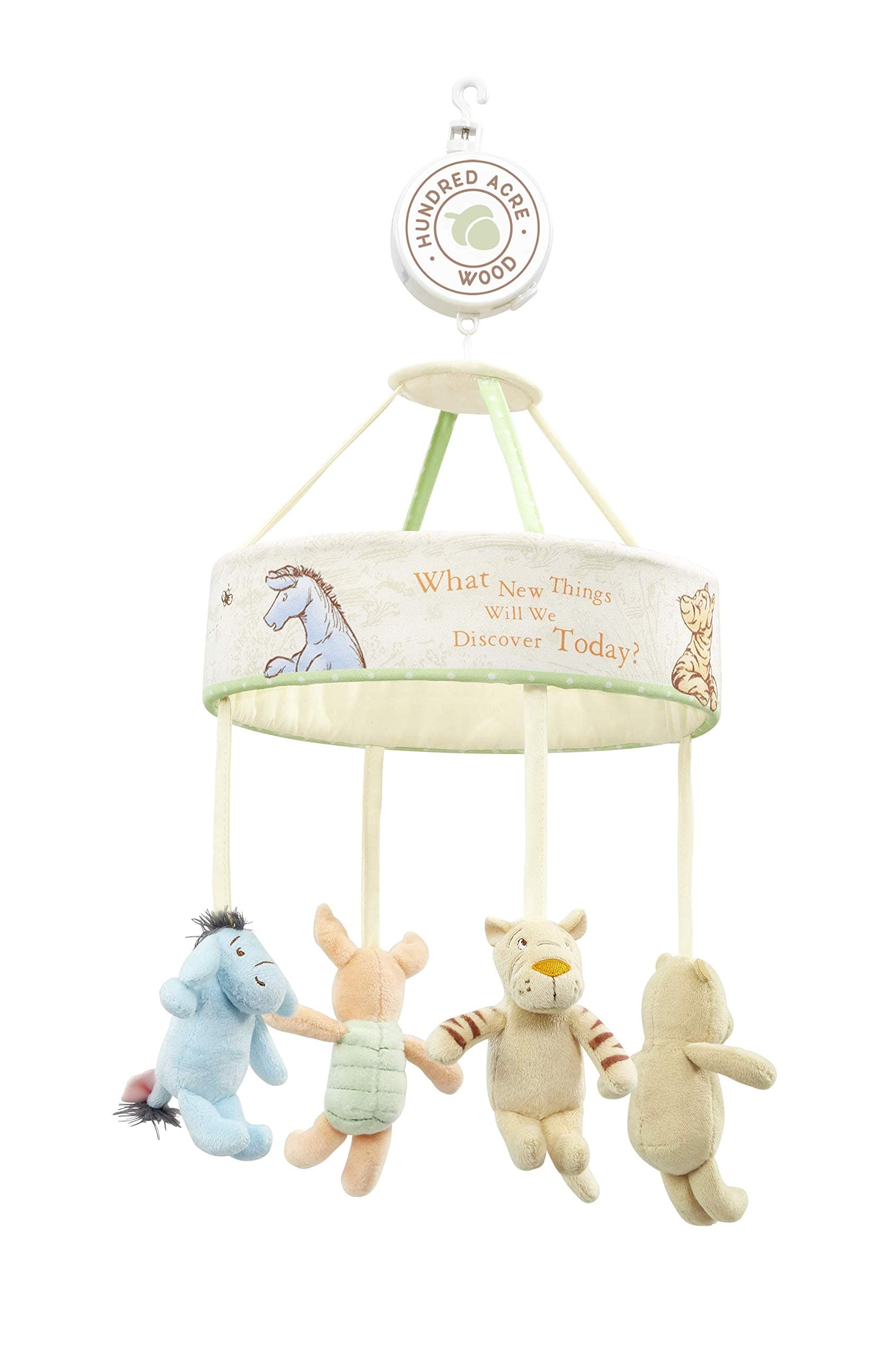 Rainbow Designs Winnie The Pooh Baby Mobile with Rotating Characters & Lullaby - Nursery Cot Decoration - Soothing Sleep Aid with Pooh, Piglet, Tigger & Eeyore - Charming Winnie The Pooh Gift