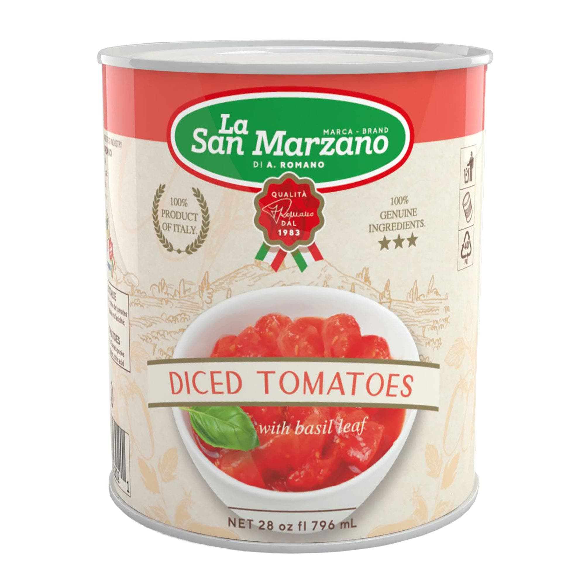 - 6 Pack, Italian Diced Chopped Crushed Tomatoes, 100% Product of Italy, 6 x 28 Oz Can, Italian Style, Packed in San Marzano Region of Italy by La Regina