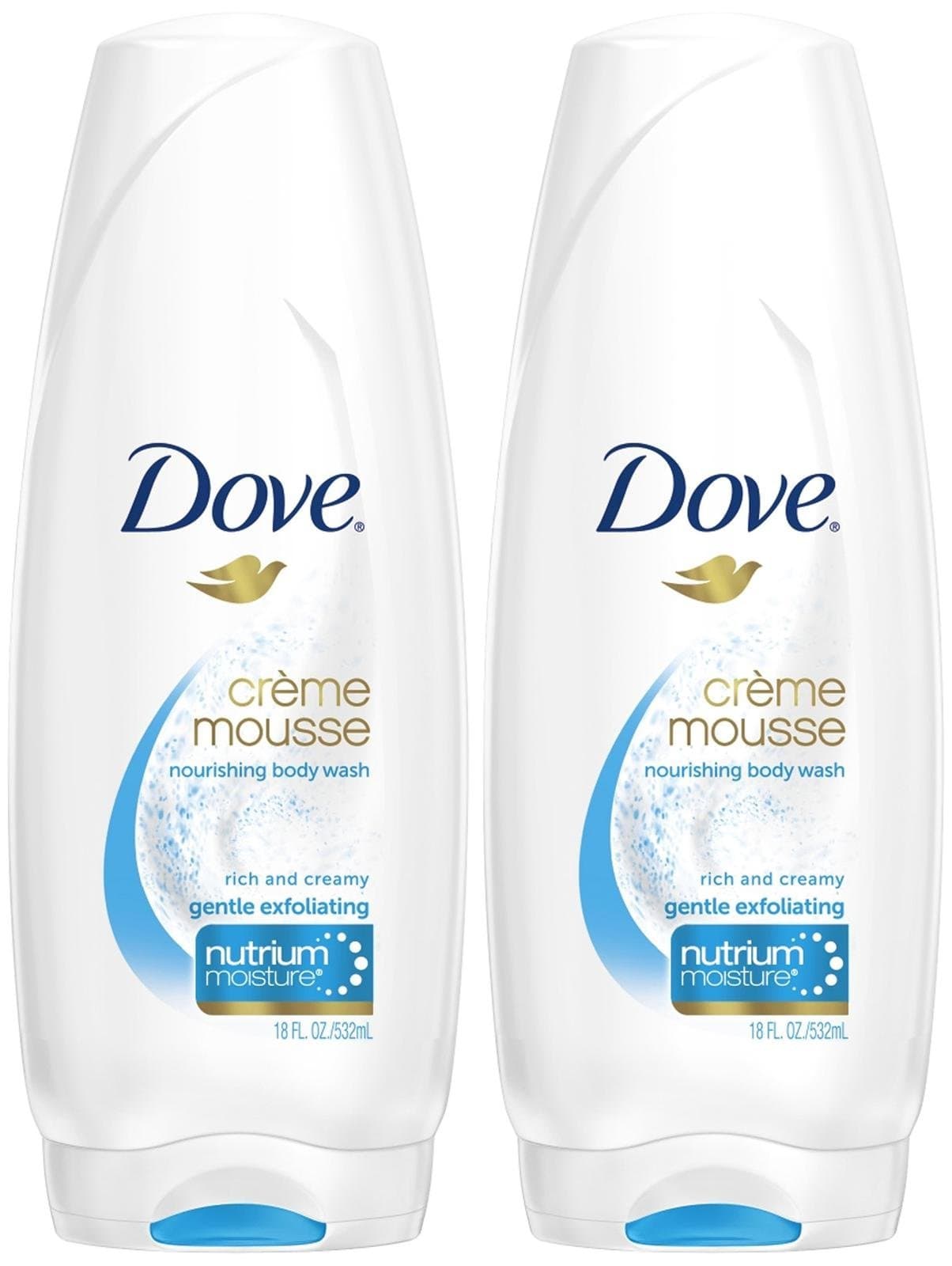 Dove Visible Care Creme Mousse Body Wash - Gentle Exfoliating - 18 oz - 2 pk