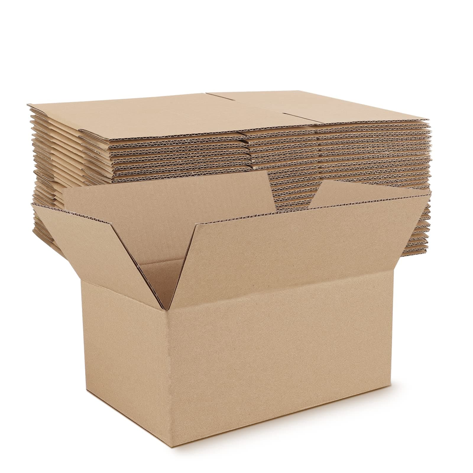 Mat Board Center, Shipping Boxes 7x5x4 Inches for Mailing Moving Packaging, 25 Pack Corrugated Cardboard Boxes for Small Business, Kraft