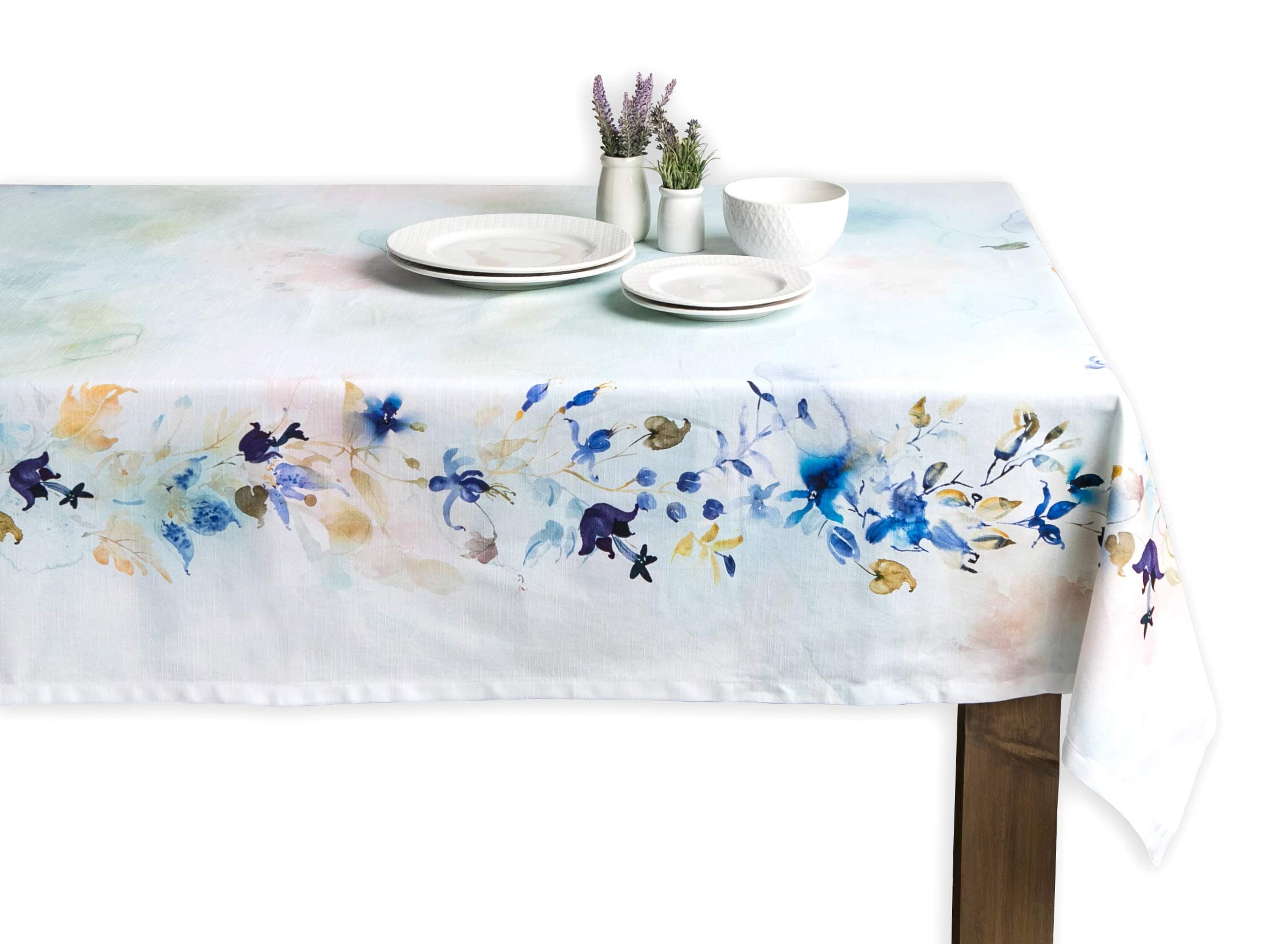Maison d' Hermine Lazy Summer Days 100% Cotton Tablecloth Kitchen Dining | Tabletop | Decoration | Parties | Weddings | Spring/Summer (Rectangle, 70 Inch by 90 Inch)