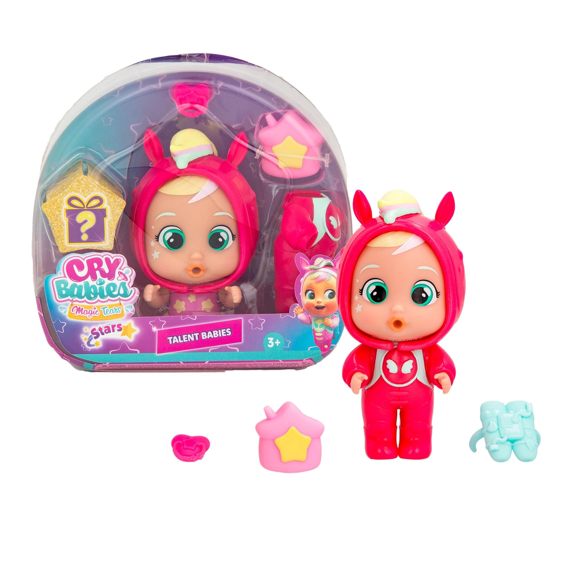 CRY Babies Magic Tears Talent Babies, Hannah - 6+ Surprises, Accessories, Great Gift for Kids Ages 3+