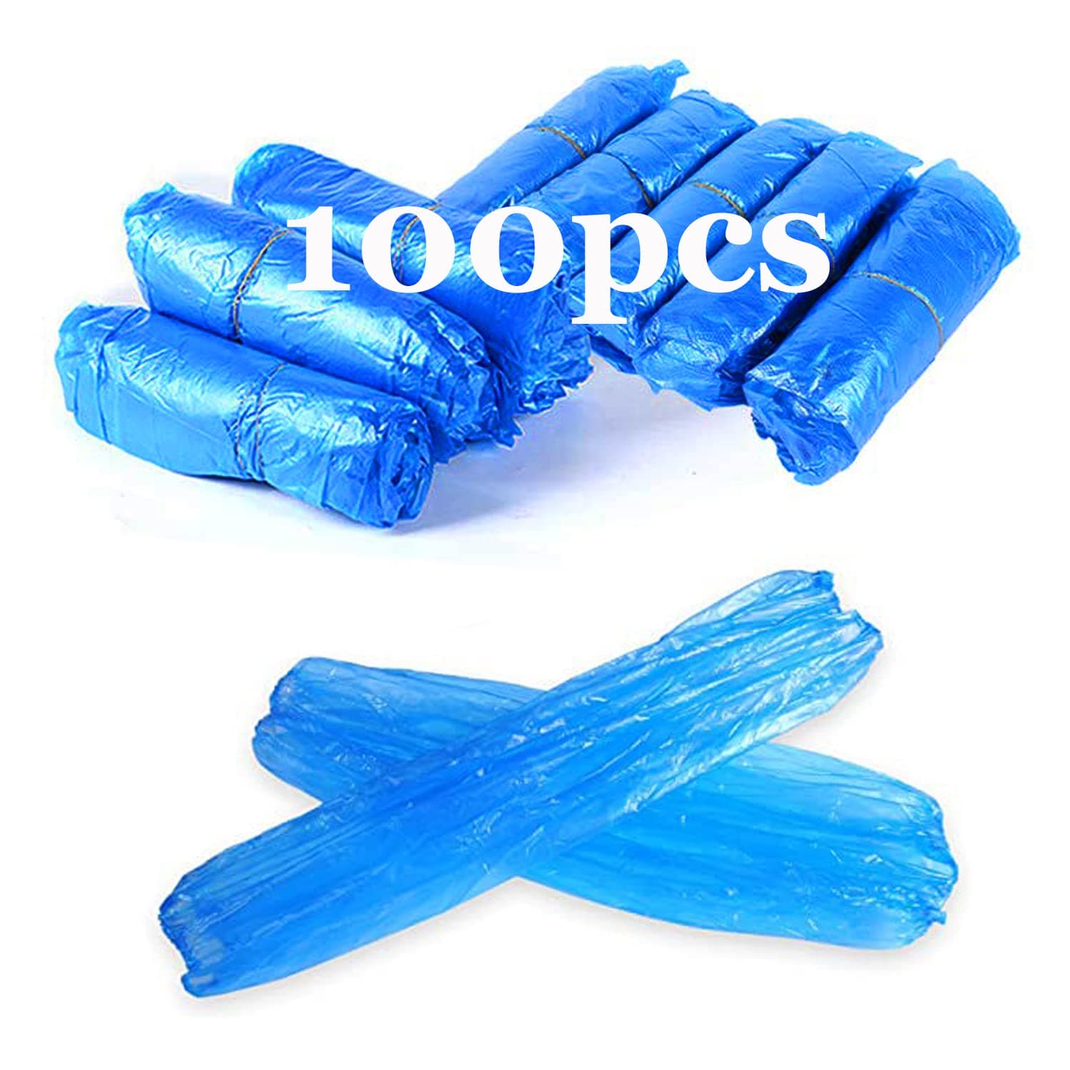 Yzurbu Disposable Arm Sleeves, Plastic Waterproof Oversleeves Protector Covers with Elastic on Cuff