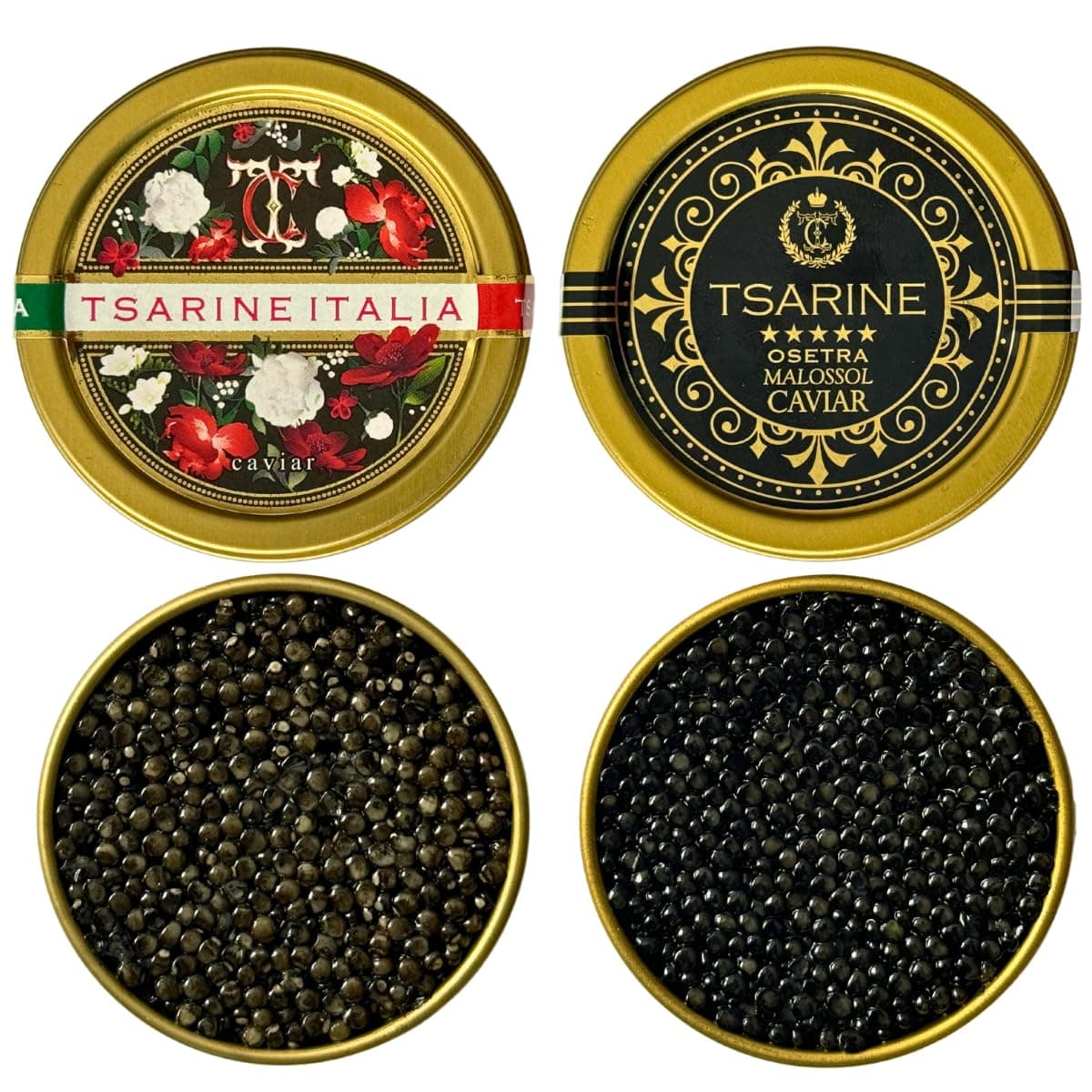 Gourmet Caviar Set | Sturgeon Caviar | Fish Caviar | Malossol Caviar | Brand - TSARINE Caviar | Refrigerated delivery (2x30set)