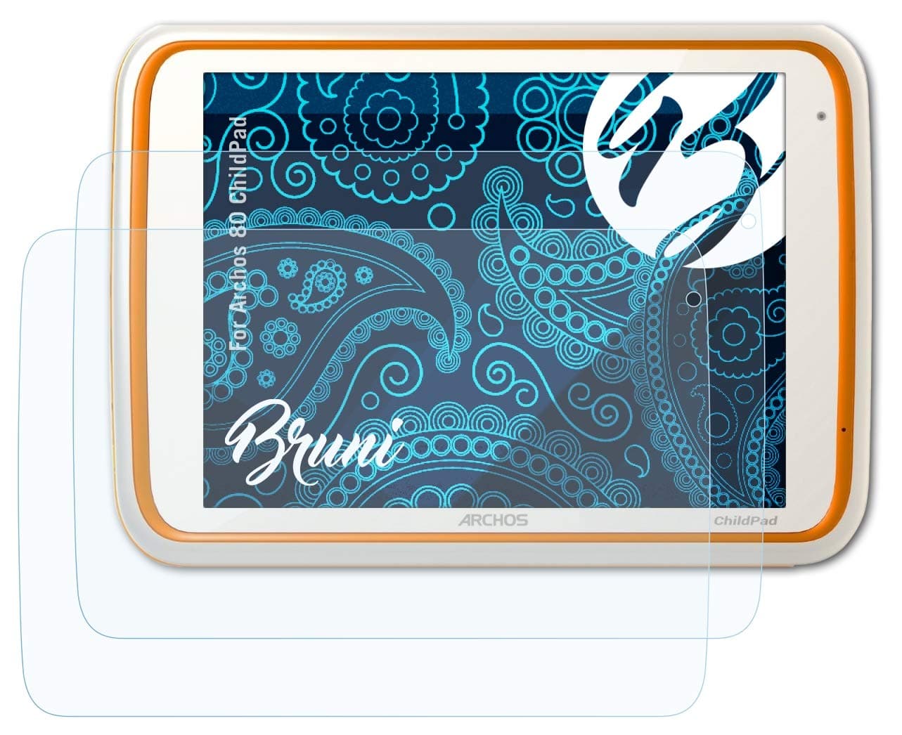 Bruni Screen Protector compatible with Archos 80 ChildPad Protector Film, crystal clear Protective Film (2X)