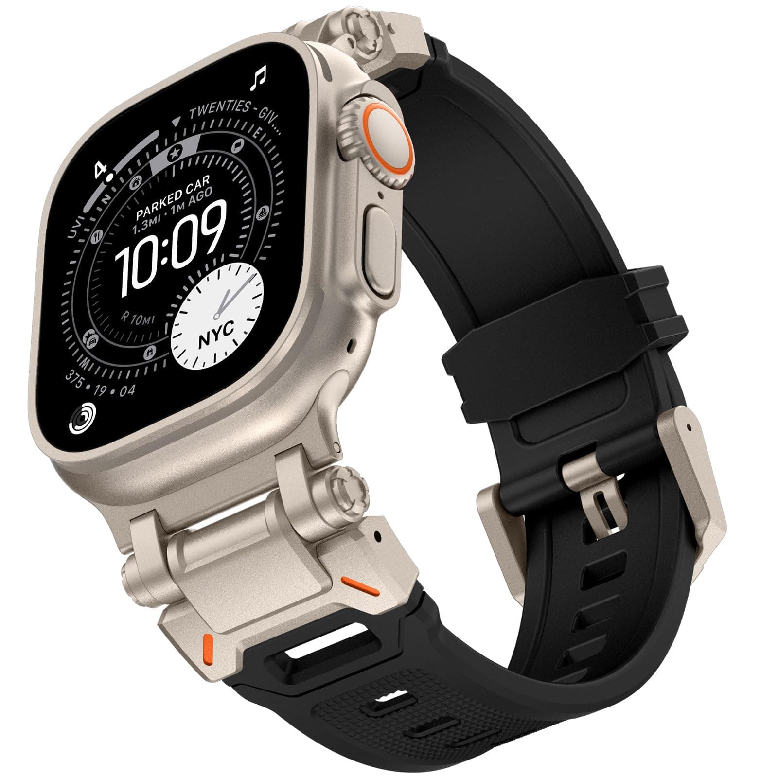 KADES Rugged TPU Sport Band for Apple Watch Ultra 3/2/1 49mm, Metal Connectors for Apple Watch Series 11/10/SE3 46mm Series 9/8/SE2/7/6/SE/5/4/3/2/1 45mm/44mm/42mm