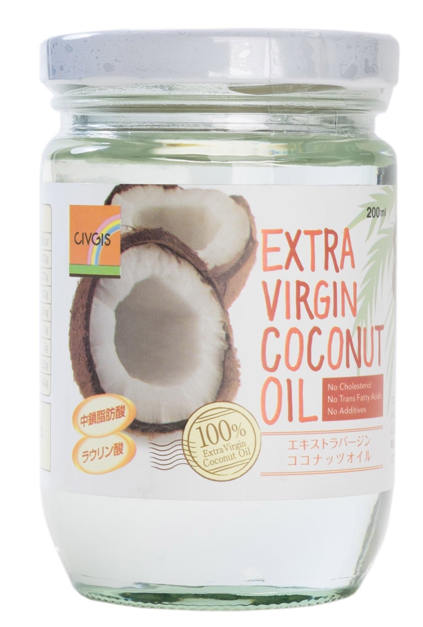 The squeezed Thai king domestic extra virgin coconut oil 200ml non-heated cold-pressed process most