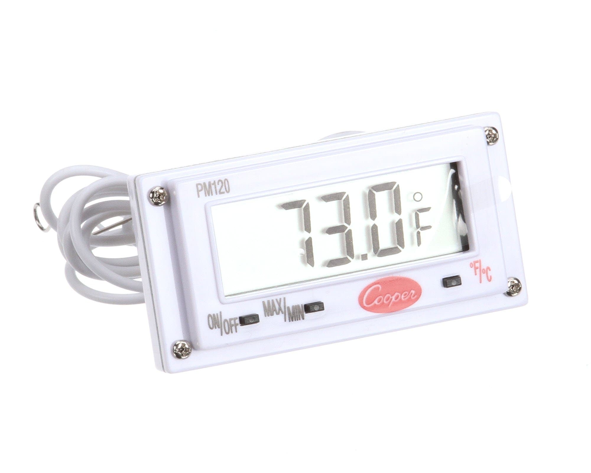 PM120-0-8 Digital Mini Rectangular Panel Thermometer, -40/120° F Temperature Range