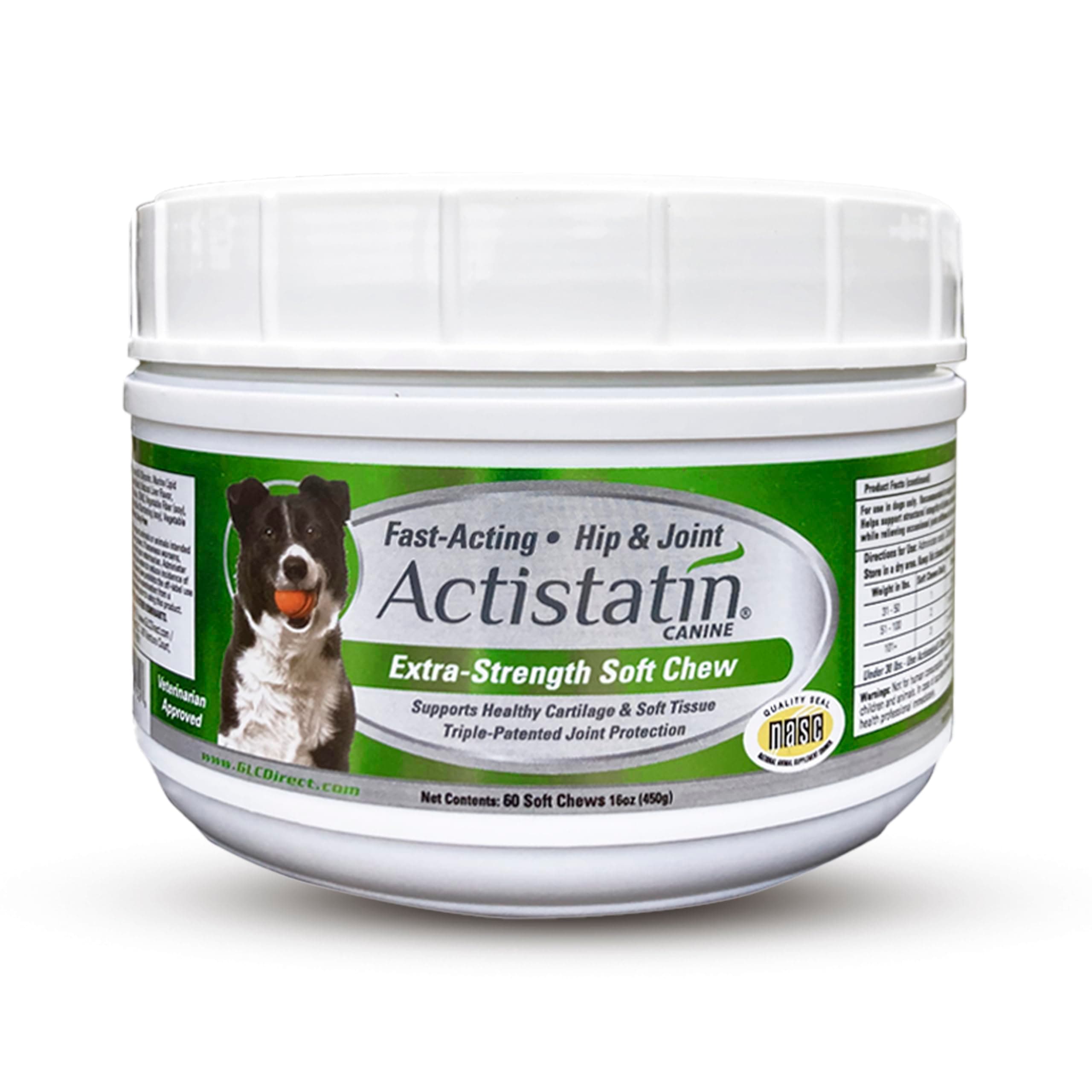 Actistatin Canine Extra Strength Soft Chews Large (60 ct) by GLC Direct