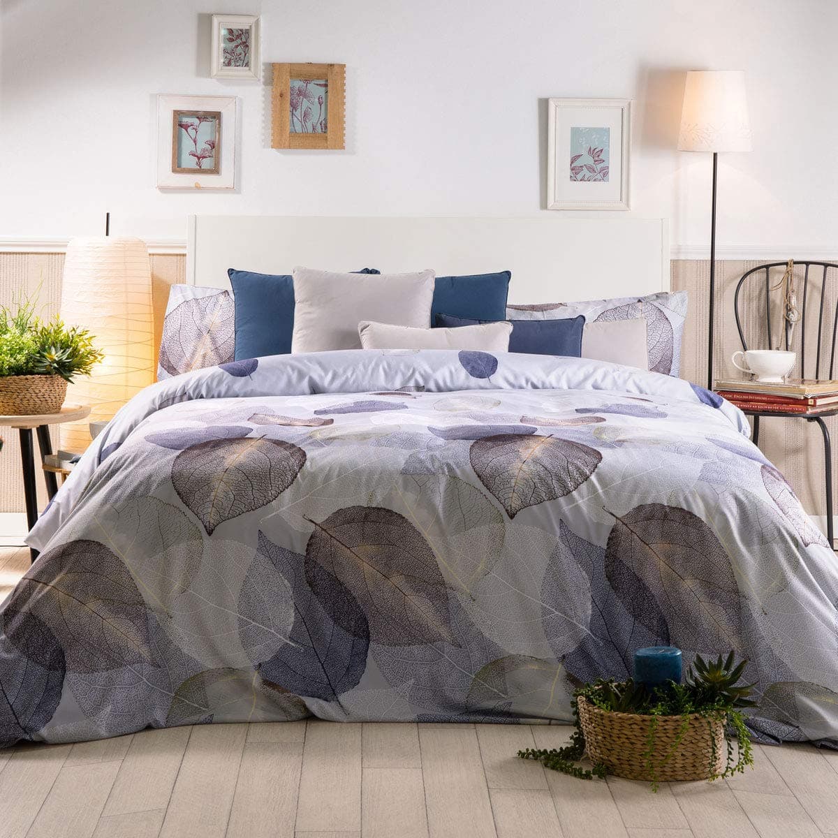 Sancarlos NESSY – Printed Duvet Cover, 2 Pieces, Blue bed 90 blue