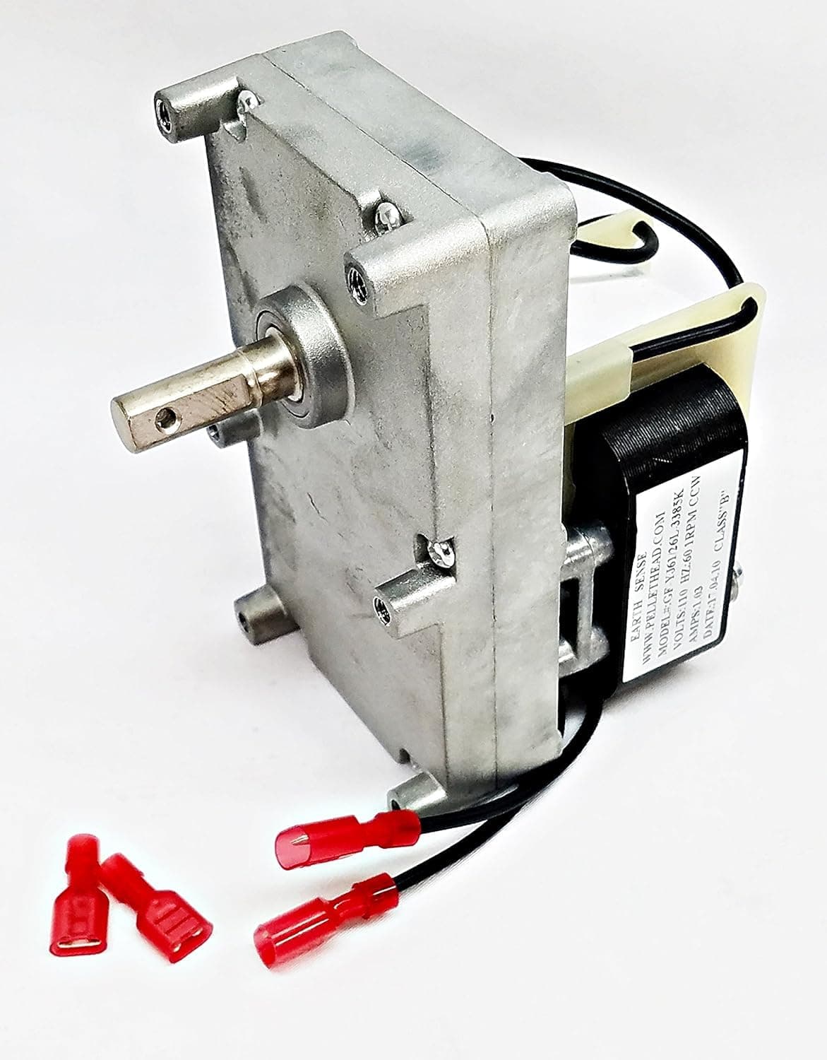 US Stove Ashley & American Harvest 4 RPM Clockwise Auger & Agitator Motor w/Hole for APC1406 SP6000 Heartland 6033 6035 6037 6039 6041 - Replaces 80456