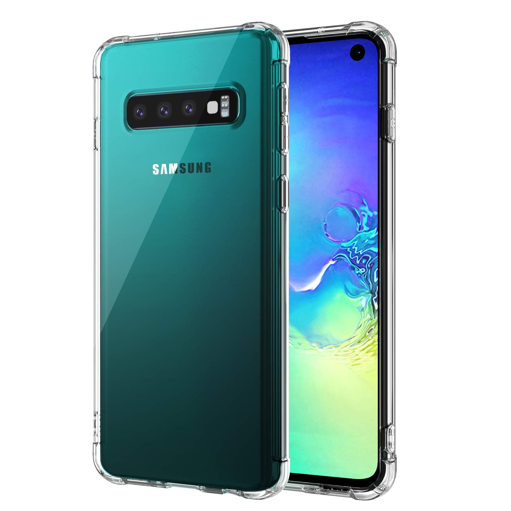 Uluck Case for Samsung Galaxy S10, Crystal Clear [Anti-Yellow] Ultra Slim Soft TPU Silicone Shockproof, Anti-Scratch samsung s10 phone Case Cover - Pure Clear (6.1 inch)