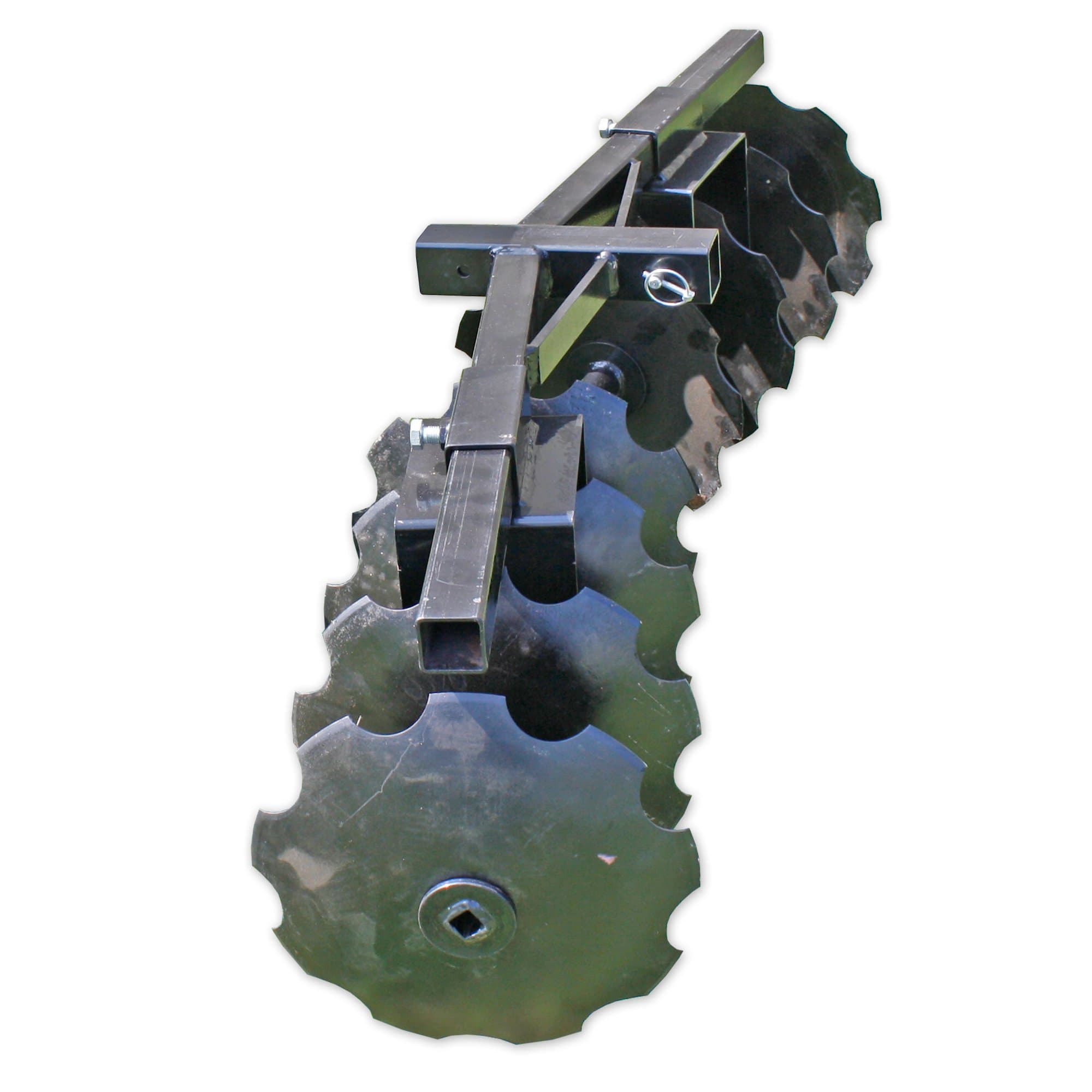 Disc Plow - ATV Implements, 54 in. W Overall, 8 Steel Cutting Discs, Gardening and Food Plot Preparation - Field Disc Cultivator